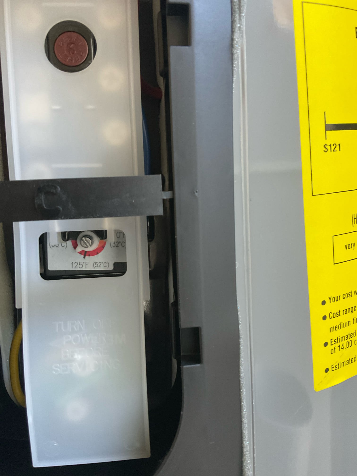 Adjusted water heater temperature to hotter per owner requested from 120 degree to 130 degree 