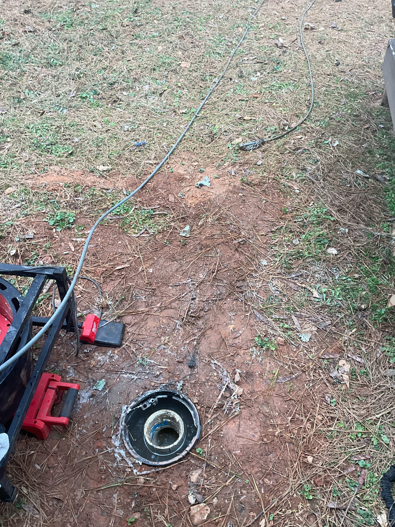 Checked back up problem , house is on septic , we snaked , cleared blockage , but appears to be problem with septic tank or Fieldline , no warranty , we gave quote to open the tank and install a riser next time if back up again 
No charge today as courtesy since we did some repair with pipe not long ago. 