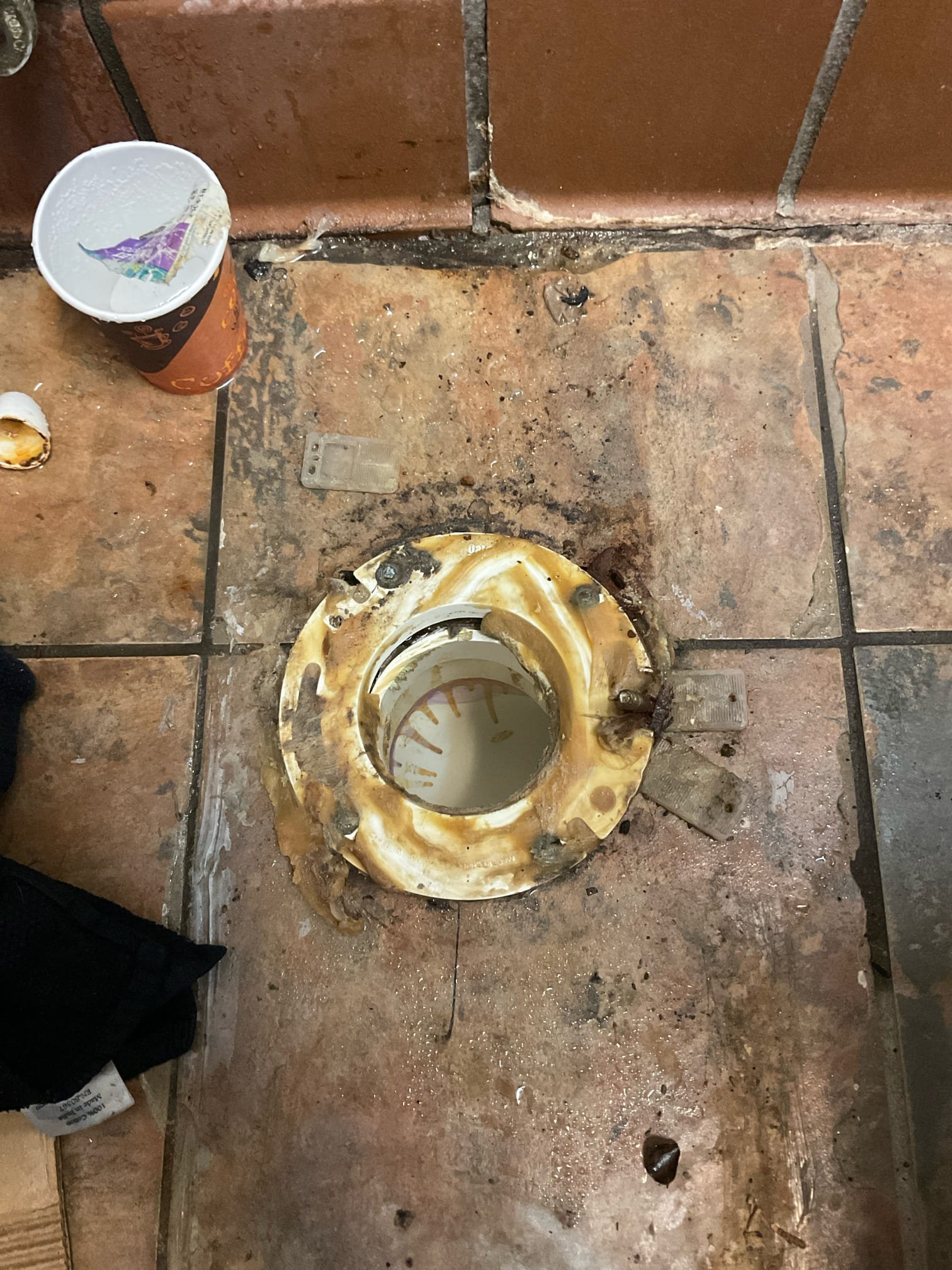 Install new flange from above and reset toilet. Also cut into wall behind toilet around service valve and cut and install new service valve and supply line. 

*If we have to bust up concrete in order to replace flange there will be an additional charge and also if any other work is needed there will be an additional charge*

Arrived and in men’s bathroom, found that toilet was already pulled and found that flange was broken and also service was leaking. Give customer quote for repairs needed, and customer agreed. Went ahead and installed new toilet flange and also new service valve. Tested and at this time there was no leaks present and toilet was working as it should. Caulked around base of toilet and cleaned up work area.