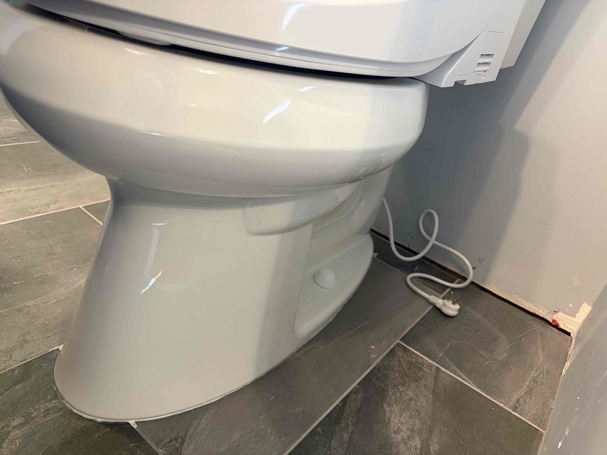This customer came out to reinstall flange and reinstall the toilet however, when we were going to install the toilet, the base of the toilet was cracked so therefore we had to replaced the toilet with a brand new one. CUSTOMER decided to go with the Kohler toilet because that is what he had prior he also went out to the store to pick up a Toto washlet, so it can be installed. I didn’t charge the homeowner for anything for the bidet installation because we went ahead with the toilet replacement and the new flange replacement once installed there are no leaks, caulked the base of the toilet and finished up everything there are no leaks from install