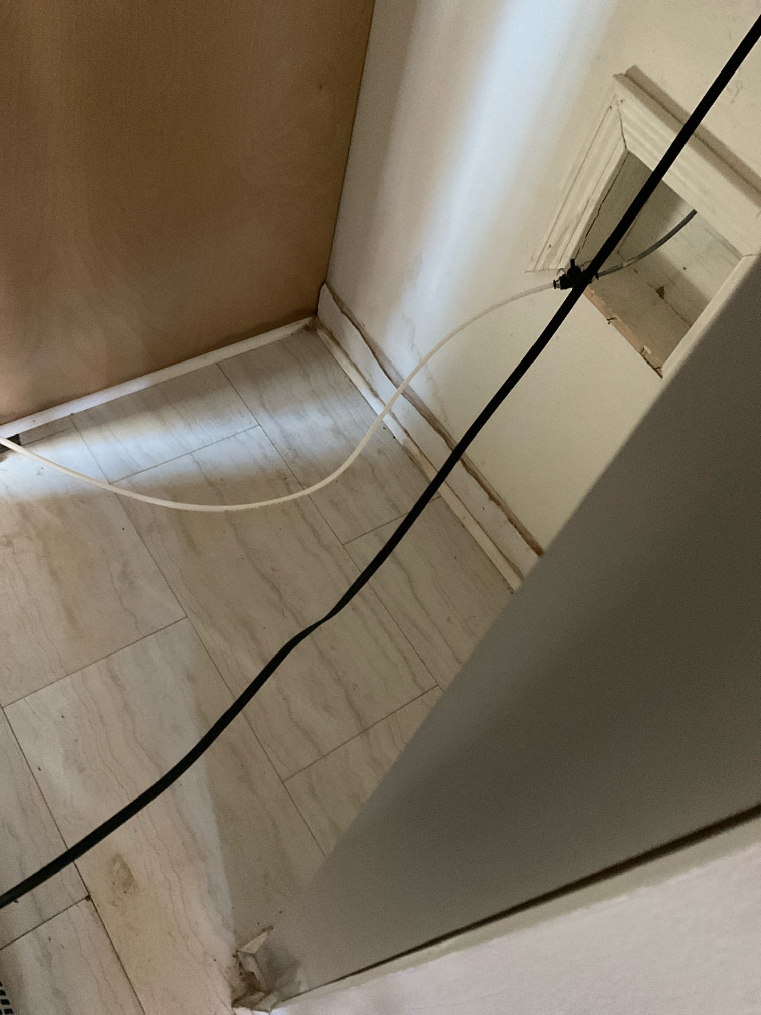 Customer stated that fridge had low water pressure. Pulled refrigerator out. Tested to see if it was on the incoming side of the waterline and found that coming to the fridge. Water pressure is fine. Stated to customer to replace water filter for refrigerator to see if that fixes issue. Also noticed that customer didn’t have the thermal expansion tank and recommended customer to get one installed. Will send estimate to do so.