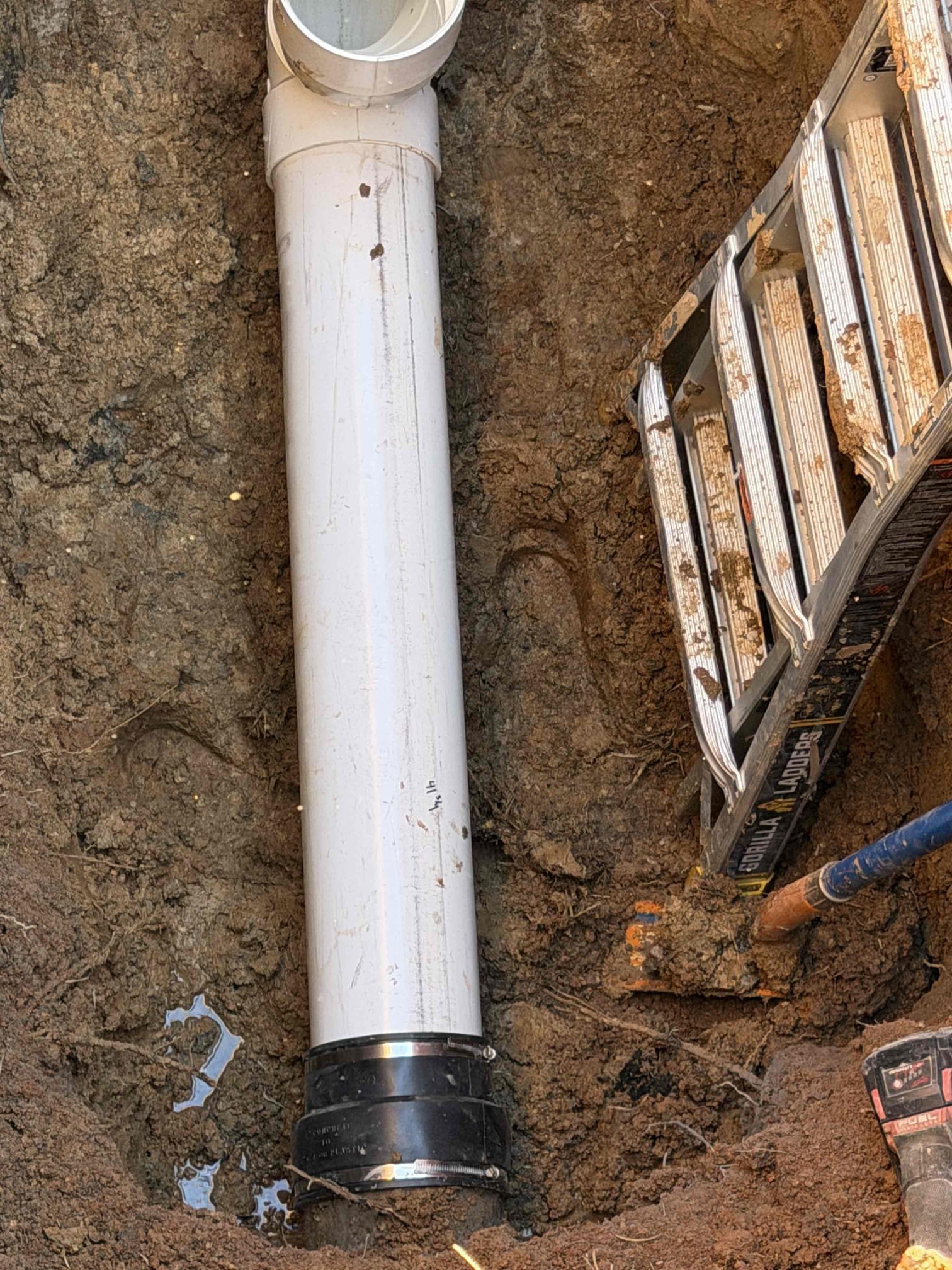 Performed work as outlined and approved the estimate. During the repair, additional issues were discovered further downstream of the sewer line beyond the section replaced by us. The customer was informed of the findings and presented with multiple repair options. The customer requested an estimate to replace the remaining portion of the sewer line from the completed repair towards the street. The customer approved, leaving the excavation open while she reviews estimate and makes a decision over the weekend.



Original issue with Sewer line was repaired.


As a courtesy, we ran sewer machine down line and restored some flow