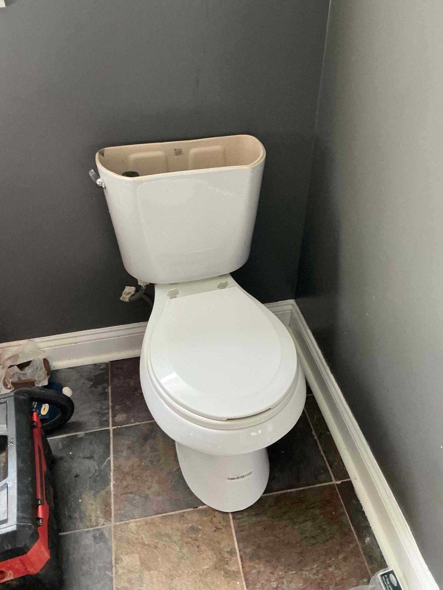 Started on approved work today. Replacing two flanges and resetting both toilets. Also replumbed kitchen sink including two new basket strainers. Also replaced improper p-traps in two different bathrooms.  (Downstairs bathroom and left side master). Will return to continue work tomorrow. 
