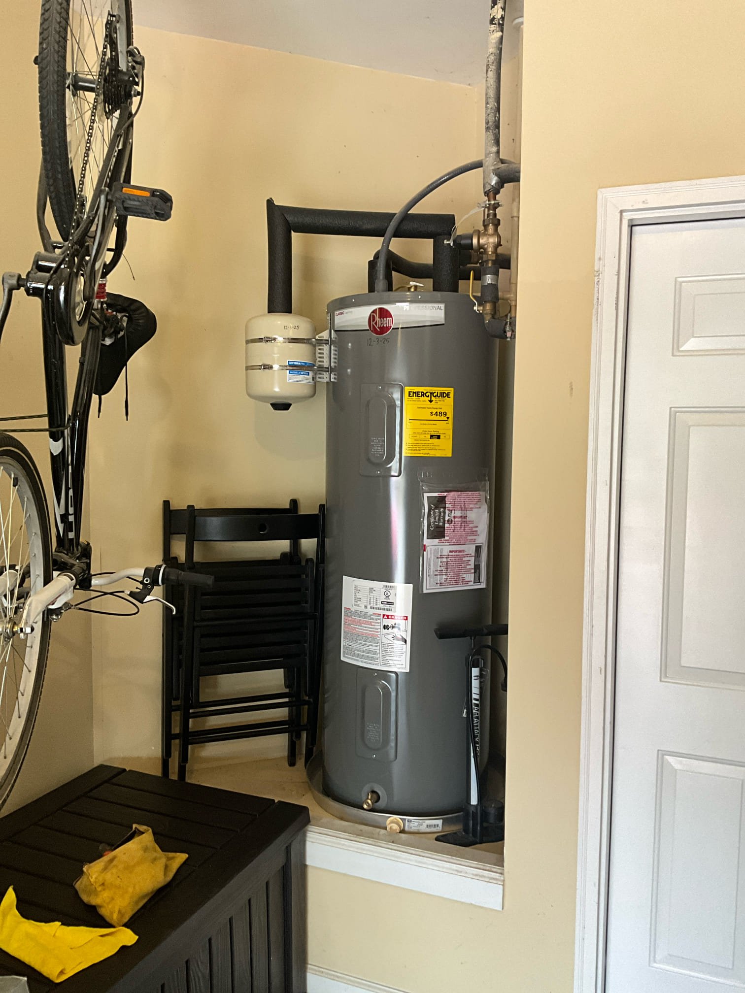 Customer was concerned that the hot water was running out after 30 minutes of hot water. Customer had concerns that the tank installed was a 50 when she had a 65 previously. Informed customer the two options was either a 50 or an 80 and the 65 gallon is right between that. Due to the cost difference in the 50 and the 80, as well as space on that platform with the prv there, the 50 was recommended and the customer wasn’t expecting informed if it was an issue that a mixing valve could be given as an option later for functionally more hot water. Ran a lavatory faucet for 30 minutes and temp at the faucet dropped from 120 to 109.5 in the span of a half hour. First hour rating is 63 gpm for the water heater and it is working 8n the normal parameters. 
#chenplumbing