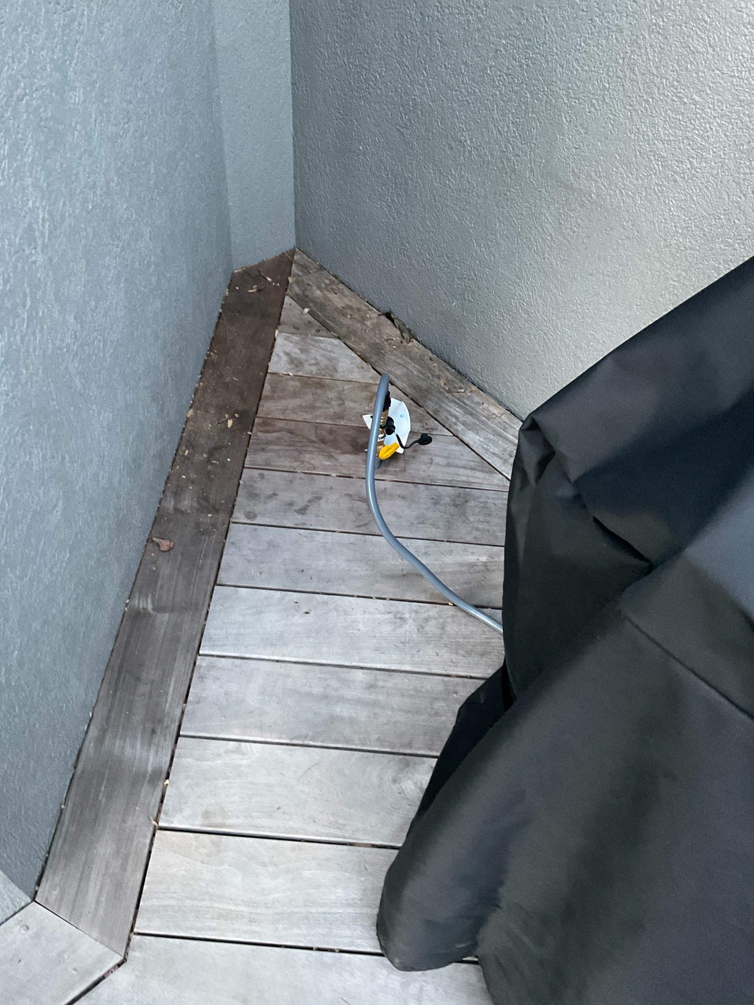 Install gas line to gas grill outside.

Ran gas line from inside home to outside and up to porch. Tested no leaks were present at this time. Painted all exposed black iron piping. Gas grill was working as it should. Cleaned up work area.