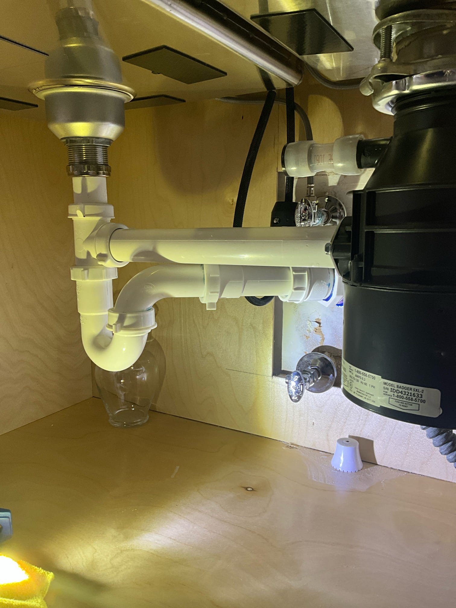 Adjusted Ptrap that was dripping. 