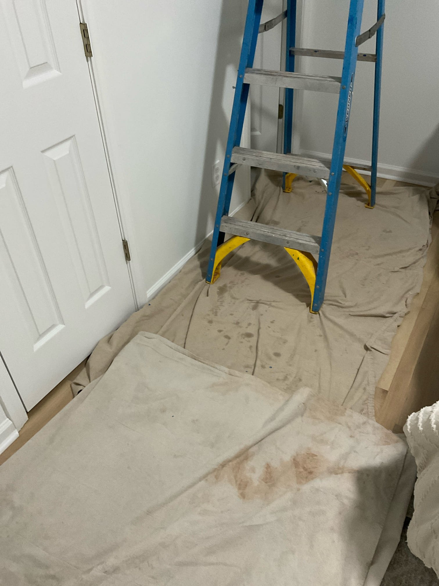 Today arrived saw water is constantly dripping from ceiling to a bedroom ceiling, we opened ceiling and found leak is from a copper water supply leak , we turned whole home and drained line , cut repaired that section with new copper pipe and pro press fittings . Checked water pressure is within 40-80 psi .  