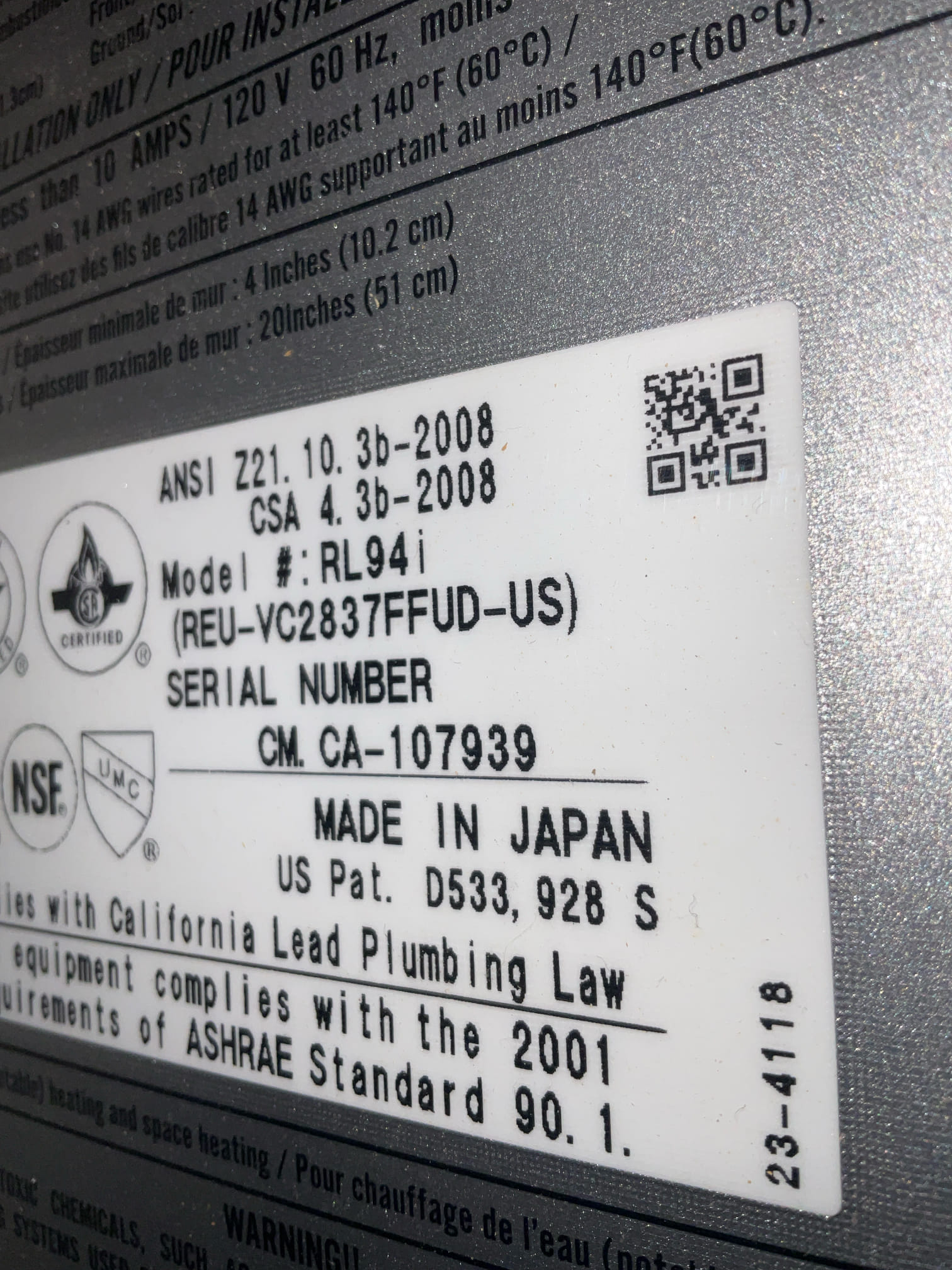 Quoted three options for water heater replacement 