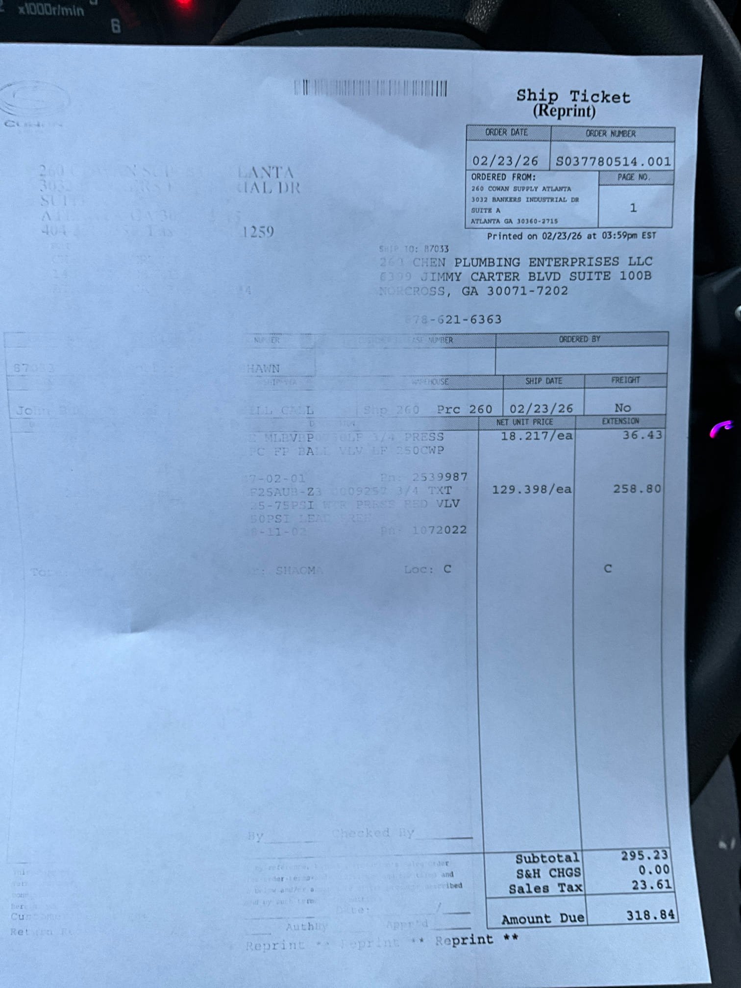 Call for water on floor in garage. 

I arrived and met with Ms. Robin. She states that she saw water on the floor in the garage and can’t determine where it’s coming from.

I performed an inspection, including cutting some drywall in the utility closet and behind the powder room toilet. I found that a copper joint has failed and caused water damage to stairwell, bathroom floor, and entrance near garage.

Ms. Robin elected to replace the pressure regulating valve, emergency main shut off valves, and repair the leak inside the wall. I also removed a concerning section of copper pipe above the water heater on the hot side.

During this visit, Robin expressed concerns with other potential issues. I performed an inspection on the home and have provided estimates for requested preventative work, including replacing two toilets, whole home water filtration system, and a tankless water heater or regular water heater replacement. 

We also discussed the benefits of our maintenance membership, w