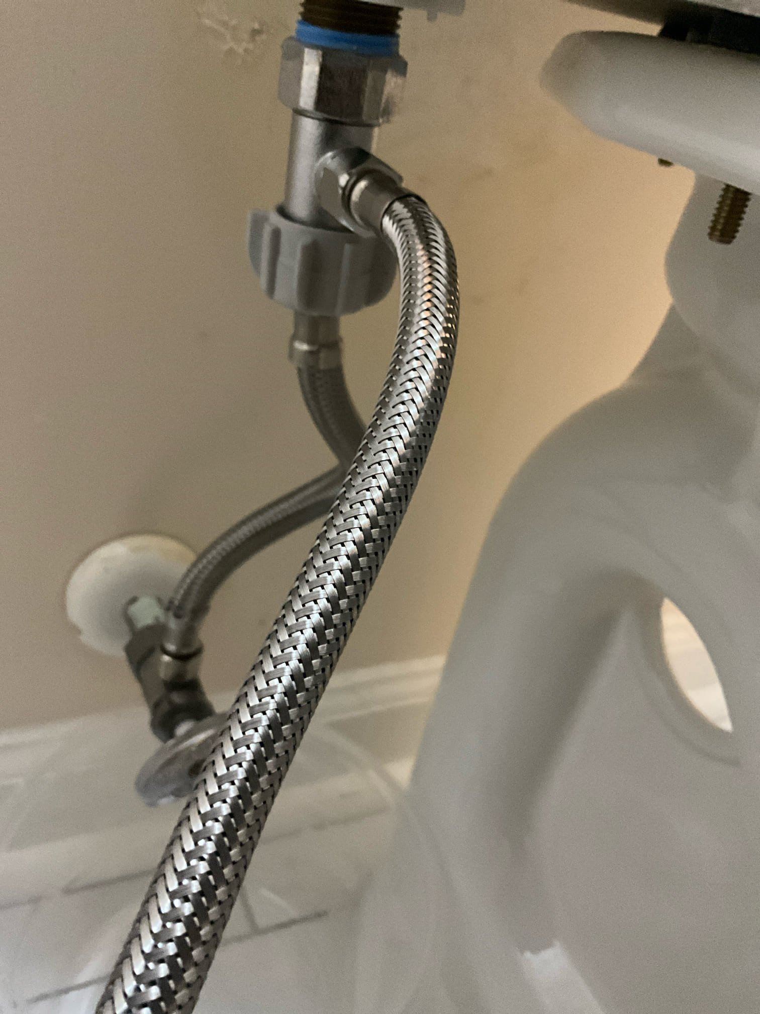 Customer had a bidet that was already installed. Bidet was leaking from tee. Replaced fill valve as a courtesy (no charge, no warranty) to make metal connection to brass shank. Reconnected as a courtesy and customer wanted to sign up for membership due to the amount of visits in the past year. Informed customer that tee isn’t the best quality and while it isn’t leaking now, it can down the road. Recommended having an electrician install an outlet and to put a Toto in if any addition issues occur. 