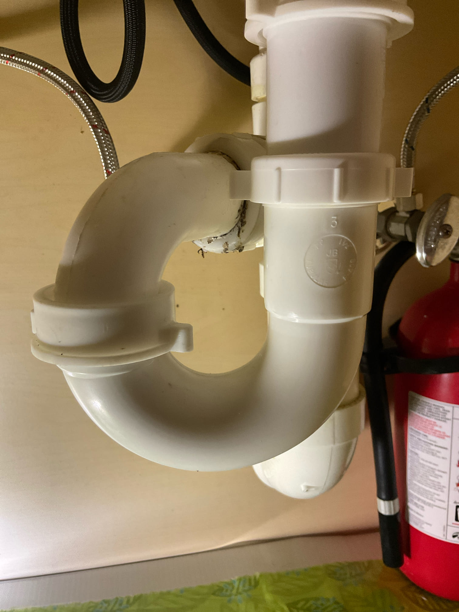 Found a small leak  p trap under the sink , replaced with a new p trap , no charge 