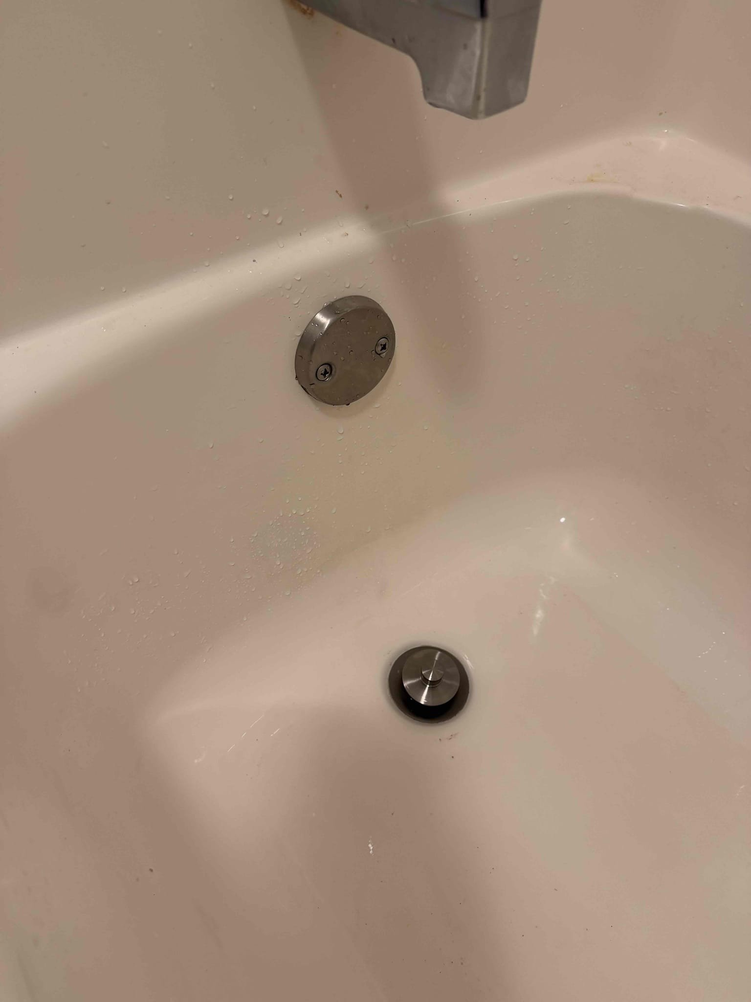 Replace shower drain trim.

If any additional work is needed there will be an additional charge.

Customer stated that he was attempting to replace tub drain piece and it broken off. Attempted to remove broken piece but couldn’t and stated that piping will need to be replaced. So went ahead and remove waste and over and installed new piping. Offsetted drain for proper fitment. Also installed new drain trim pieces in brush nickel. Tested work and all tested fine with no leaks. Cleaned up work area.