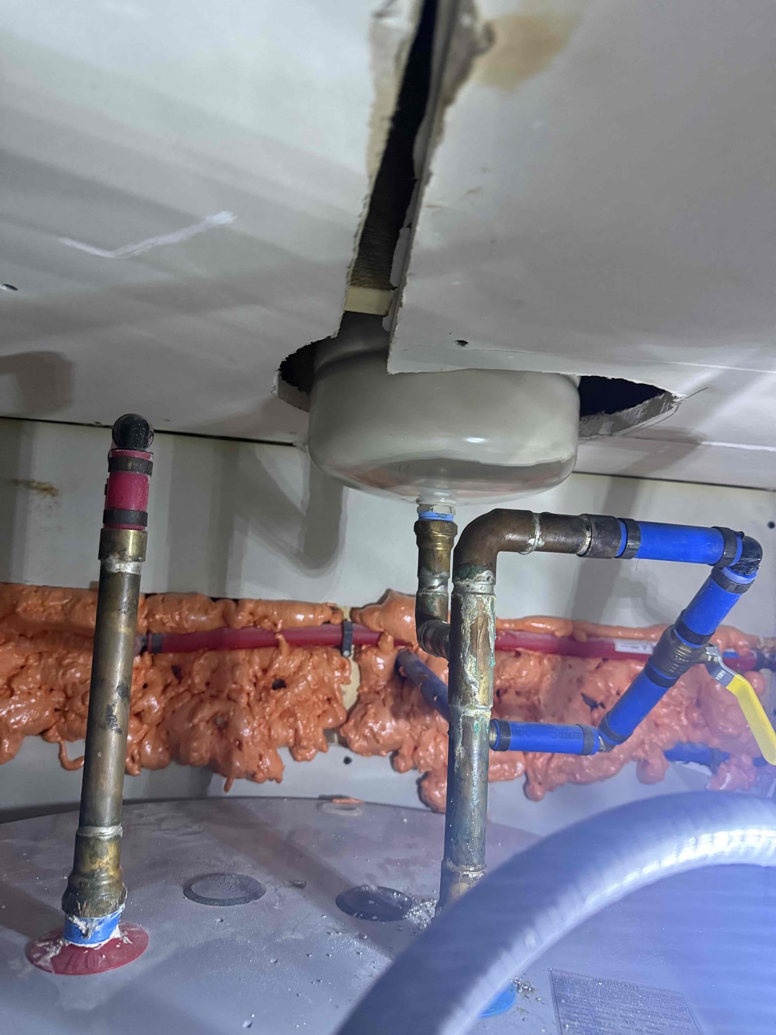 Annual home inspection upon arrival. Customer is a member and wanted to have the annual inspection and the camera inspection done. After completing both inspections informed customer we noticed the pressure high and the thermal expansion tank was no longer working properly. Informed customer we could replace the PRV and the expansion tank. Gave customer estimate, customer approved estimate. Installed new PRV and set the pressure to 65, also installed new expansion tank. Turned water back on to check for leaks. Found no leaks. 