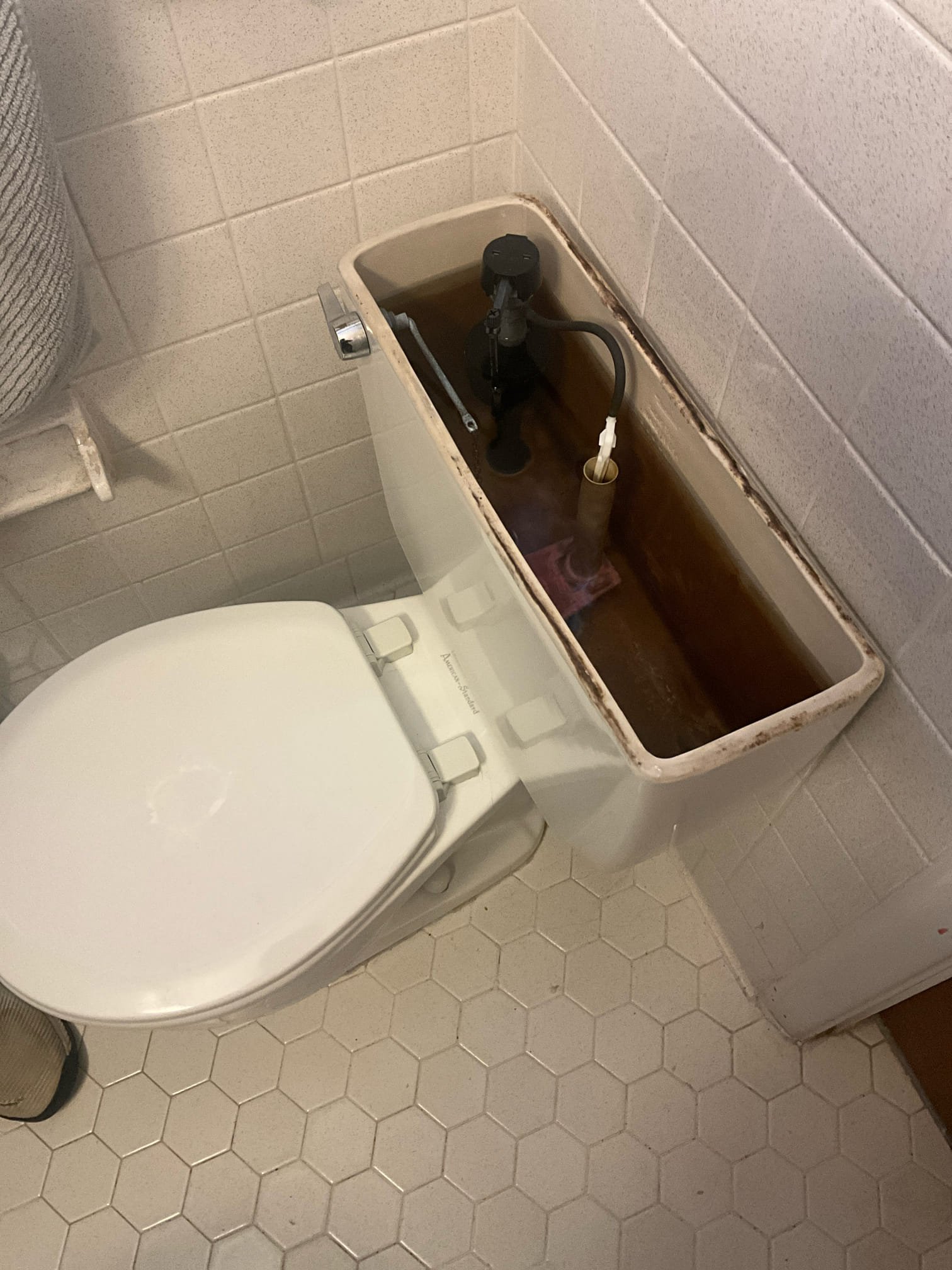 Customer had low flow in a lavatory faucet and a poorly flushing toilet. Gave price to replace lavatory stops because they didn’t appear to be holding, and rebuild toilet with new fill valve, flapper, and supply line. Performed all work as stated and found no issues with work performed. Tested the hot side lavatory faucet and still have bare minimal flow. Took apart and found failed American standard lavatory cartridge. Put a temporary rubber cap on as a courtesy. Left price to replace water heater and copper gas supply since heater is 10 years old. 