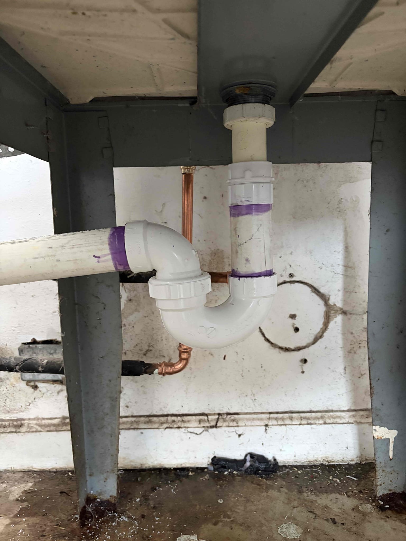 CUSTOMER, we did a few things at the residence. We replaced the three angle stops underneath the kitchen sink solely for the fact that there were shark bites underneath the sink and I recommended we replaced those with either compression and or pro press connections so that is exactly what we did installed a half inch tea Followed by two pro press angle stops and for the cold side as well. Just one singular angle stop then we moved into the laundry room in the garage and snaked the drain line for the standpipe by running water in the laundry sink. We also went ahead and replaced the laundry sink faucet along with the angle stops and supply lines. We also went ahead with a PVC drain replacement inch and a half once complete. There are no leaks in the customer is all set to use their washing machine and the laundry sink. 