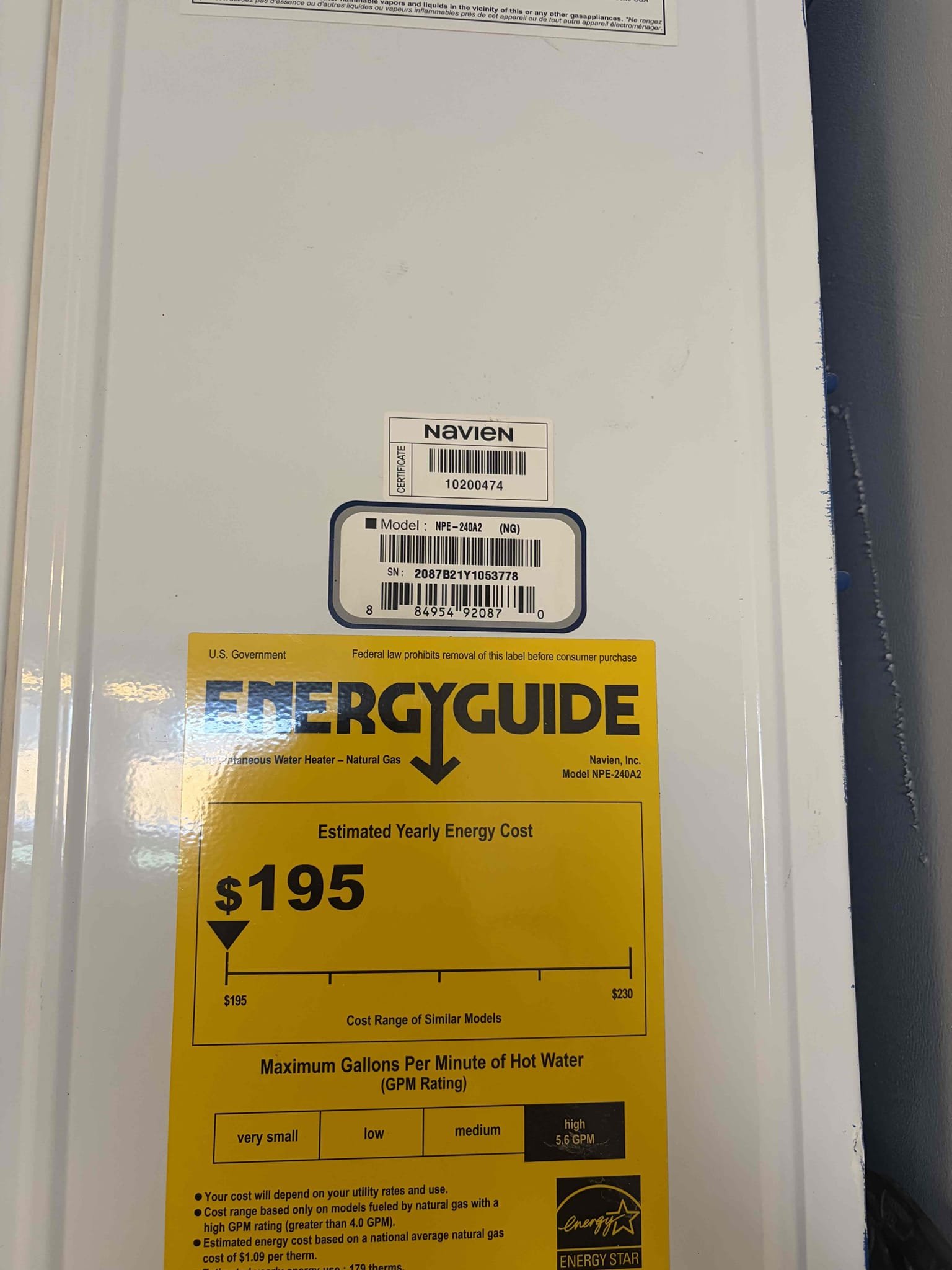 This customer came out to their home to do an annual service on their tankless water heater. They have a Navy and 248 two instantaneously hot water heater. Water heater has never been flushed. It is about five years old from when the house was built so the customer wanted to go ahead with the annual maintenance on the flush with that in mind and hooked up all the necessary connections to do the flush used haymaker descaling solution. Super good begin to flush. The water of the flush was brown then went to green and then once it was done, it completely cleared out, indicating that it is completely clean added a Chen sticker for maintenance records and tighten all the necessary valves. Water pressure is at 50 psi normal and the customer is all set to use his hot water.
