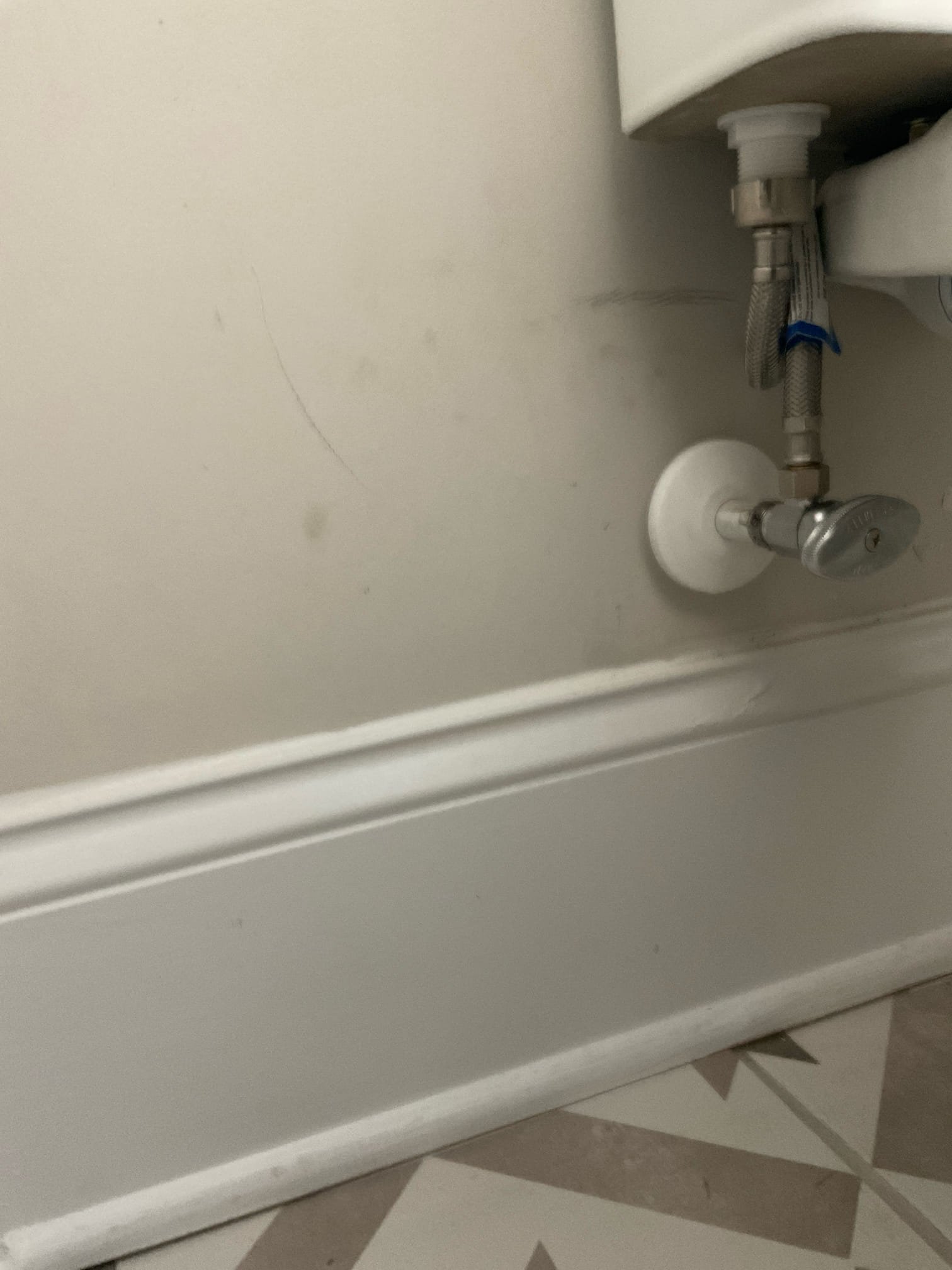 Replaced total 13 water stop valve and supply line for toilets and sinks 