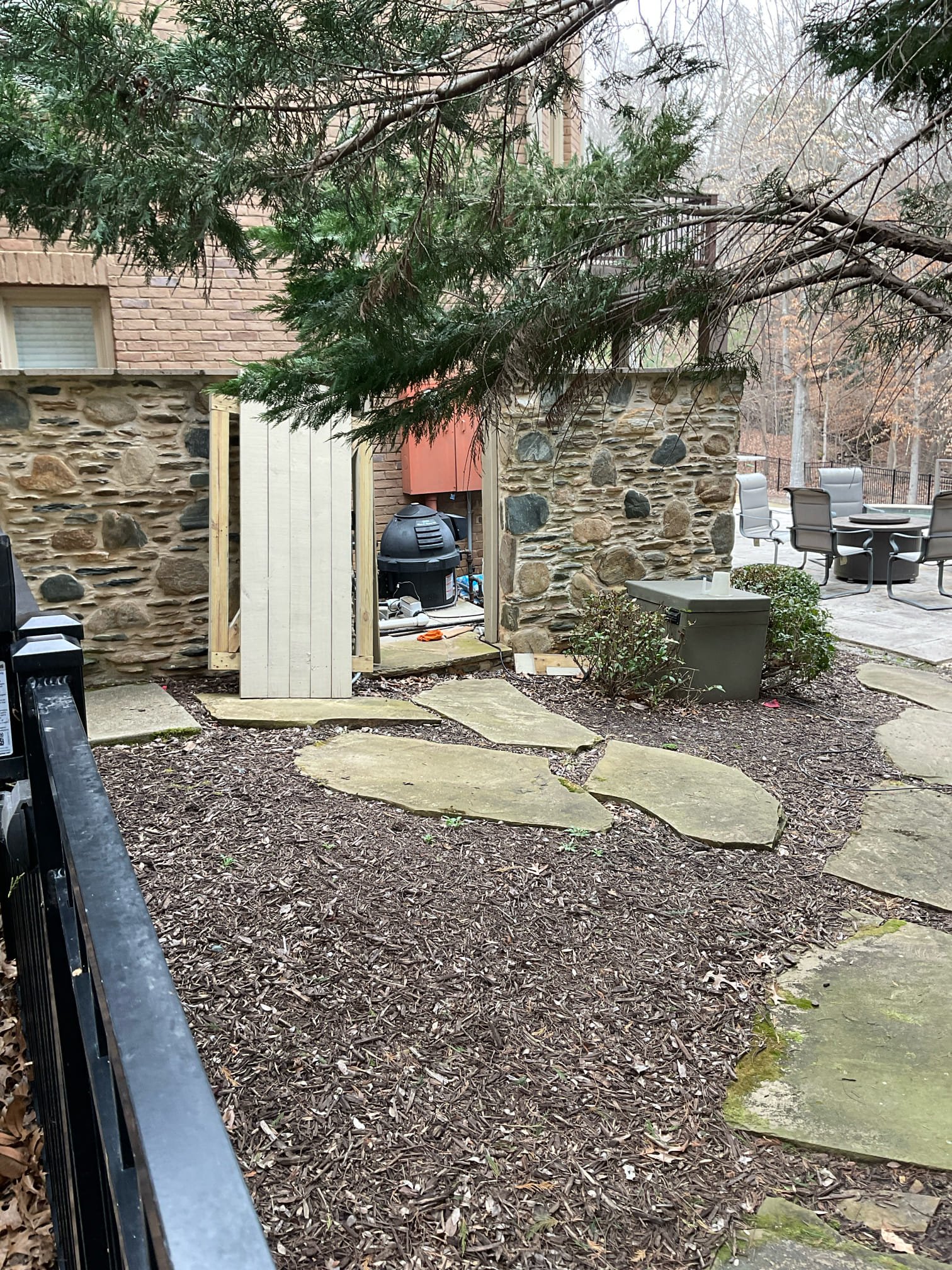 Customer stated that gas company was out and found gas leak on line going to pool heater. Read note that gas company left and gas company stated that leak was somewhere underground. Stated to customer that best option will be is to replace gas pipe given the corrosion on fittings that are visible and that gas pipe is not repairable. Will send an estimate to do so. If customer agrees to proceed with work, we credit back $49.