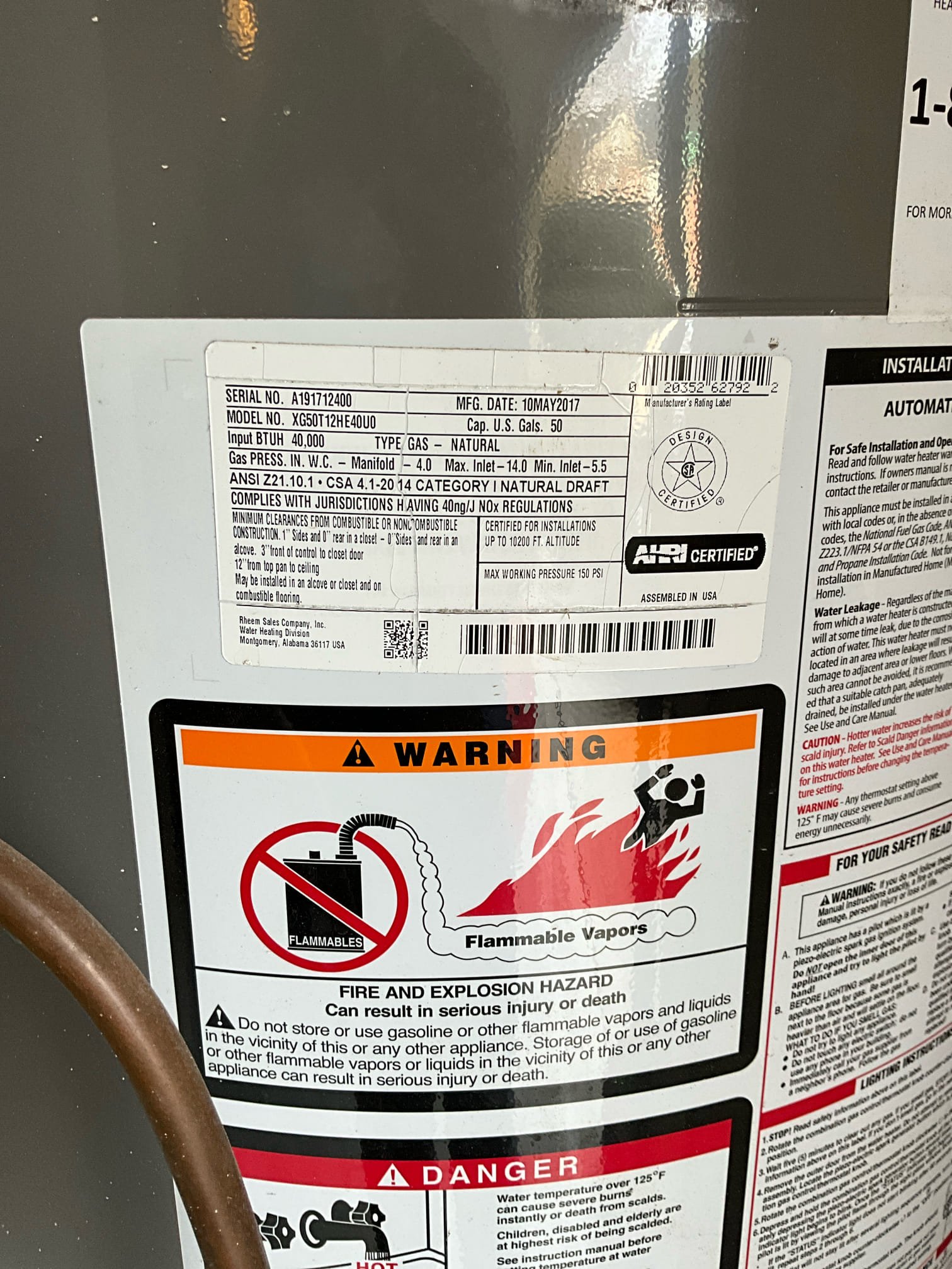 Call to assess repairs needed at home.

Arrived and met with Rama. He explained that they’ve recently had water damage in the kitchen, and is concerned with a noise he hears from the pipes in the kitchen wall.

I performed an evaluation and inspected several additional items when discussing concerns with Rama. 

Inspection revealed the following:

Pressure regulating valve is less than ten years old. However, pressure read over 130psi. I measured at the water heater, and at the side hose Bibb. Pressure read on weekday at approximately 430-5pm. Thermal expansion tank unsecured, and bladder is ruptured. Water heater is 9 years old. 

I checked two sections of previous pipe repairs in the basement. Rama would like the pipes to be reconfigured and remove tension and install in a more straightforward way. The garbage disposal was not secured properly, and the mounting bracket screws are so far off that I can fit my finger between them screw and the mount. This must be removed, new sealant a