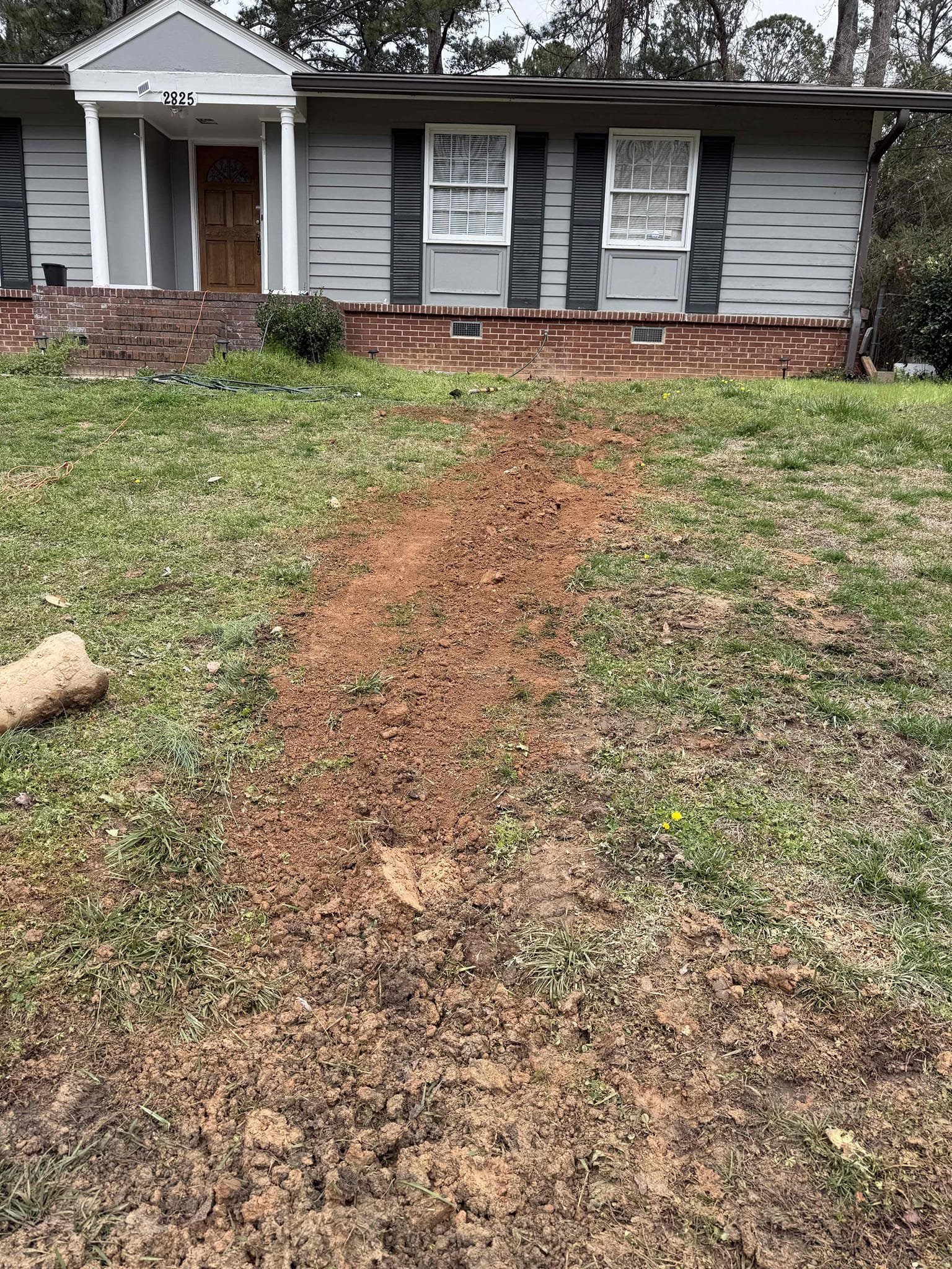 Water leak in yard upon arrival. Customer stated the city came and told him the leak was on his side. After digging found galvanized water service. Informed customer we could not repair the line but could replace it. Gave customer estimate, customer approved estimate. Returned to install new water service from meter to inside of house. Ran new 1 inch black poly line up to the house and stubbed copper out to connect. Installed new 1 inch ball valve at the meter with a new valve box. Turned water on to check for leaks and found no leaks. Customer now has new water service and no longer has galvanized in the ground. Left trench mounded so it will settle back even. Water line is working and no leaks upon departure 