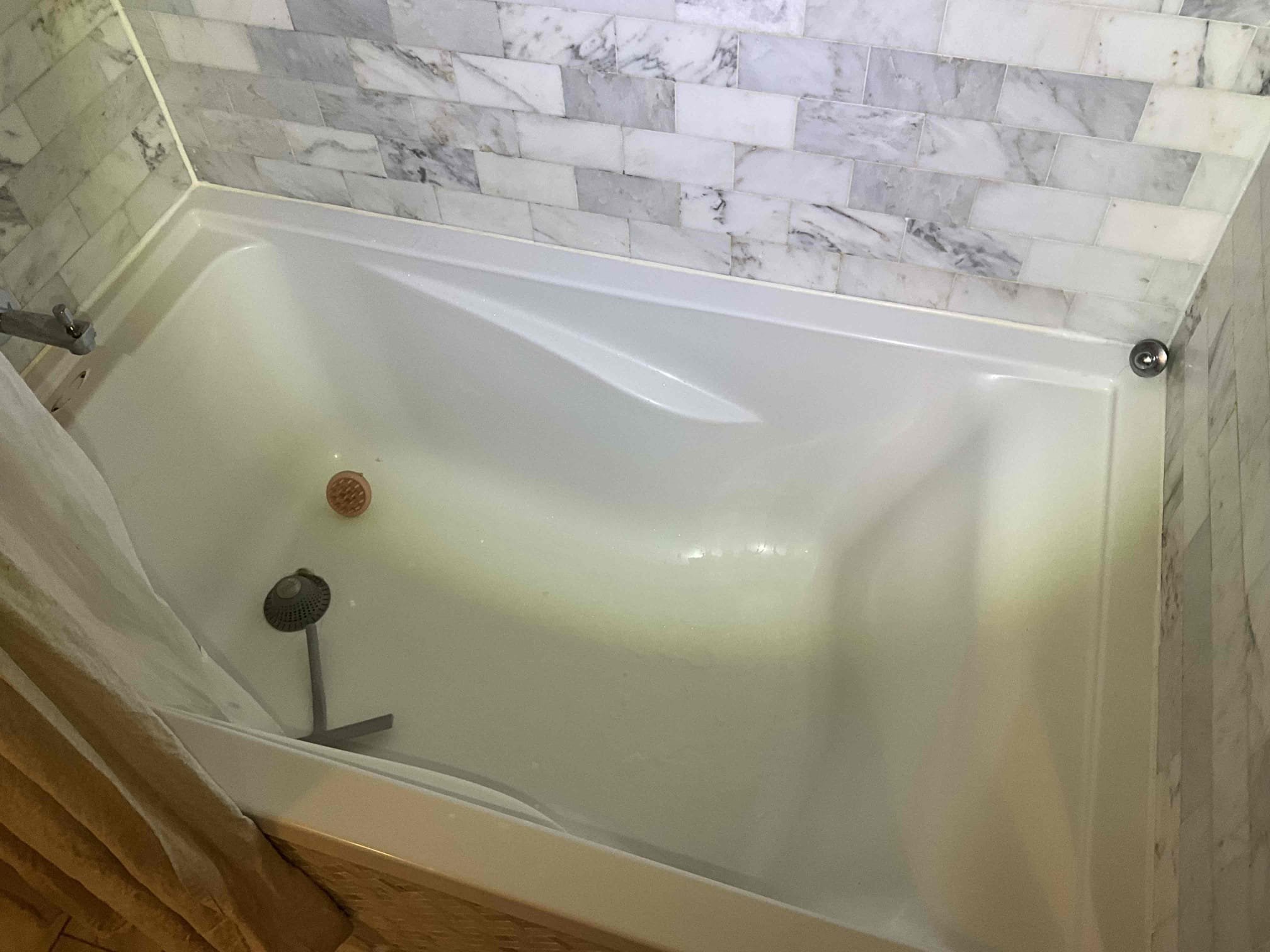 Arrived and performed annual inspection of customer plumbing system. Made a note for a failed thermal expansion tank, improper t&p, dripping t&p, leaking lavatory faucet, missing hose bib shutoff, and missing handle on kitchen service valve. Augured clogged toilet as a courtesy.