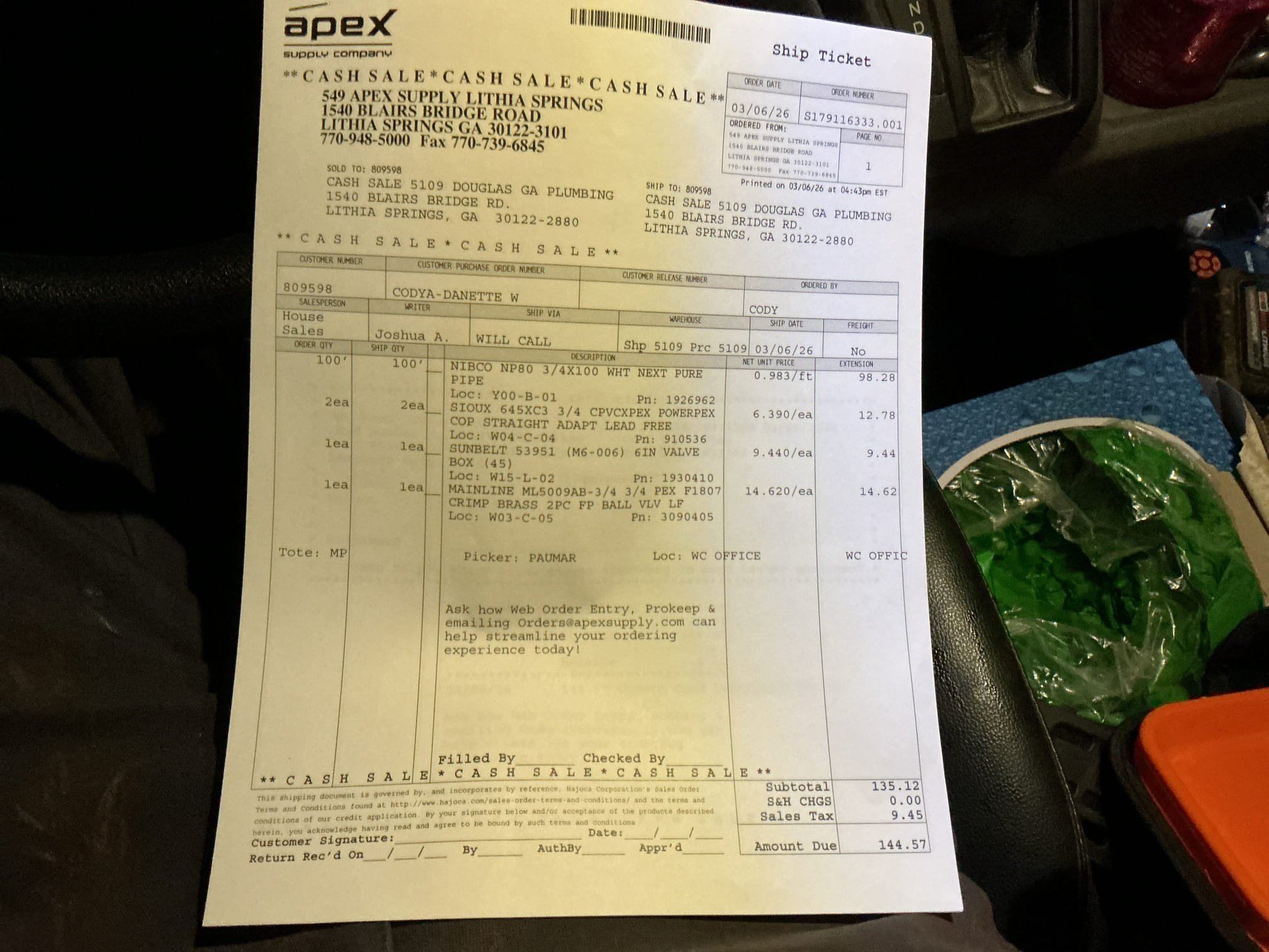 Customer had water service break in wall penetration of foundation. Gave options to replace water service. After replacing water service with 3/4 pex piping. Backfilled trench to the best of ability. Rain came through during backfilling of trench. Also sealed outside penetration of foundation. Checked all areas of work for leaks and proper function. 