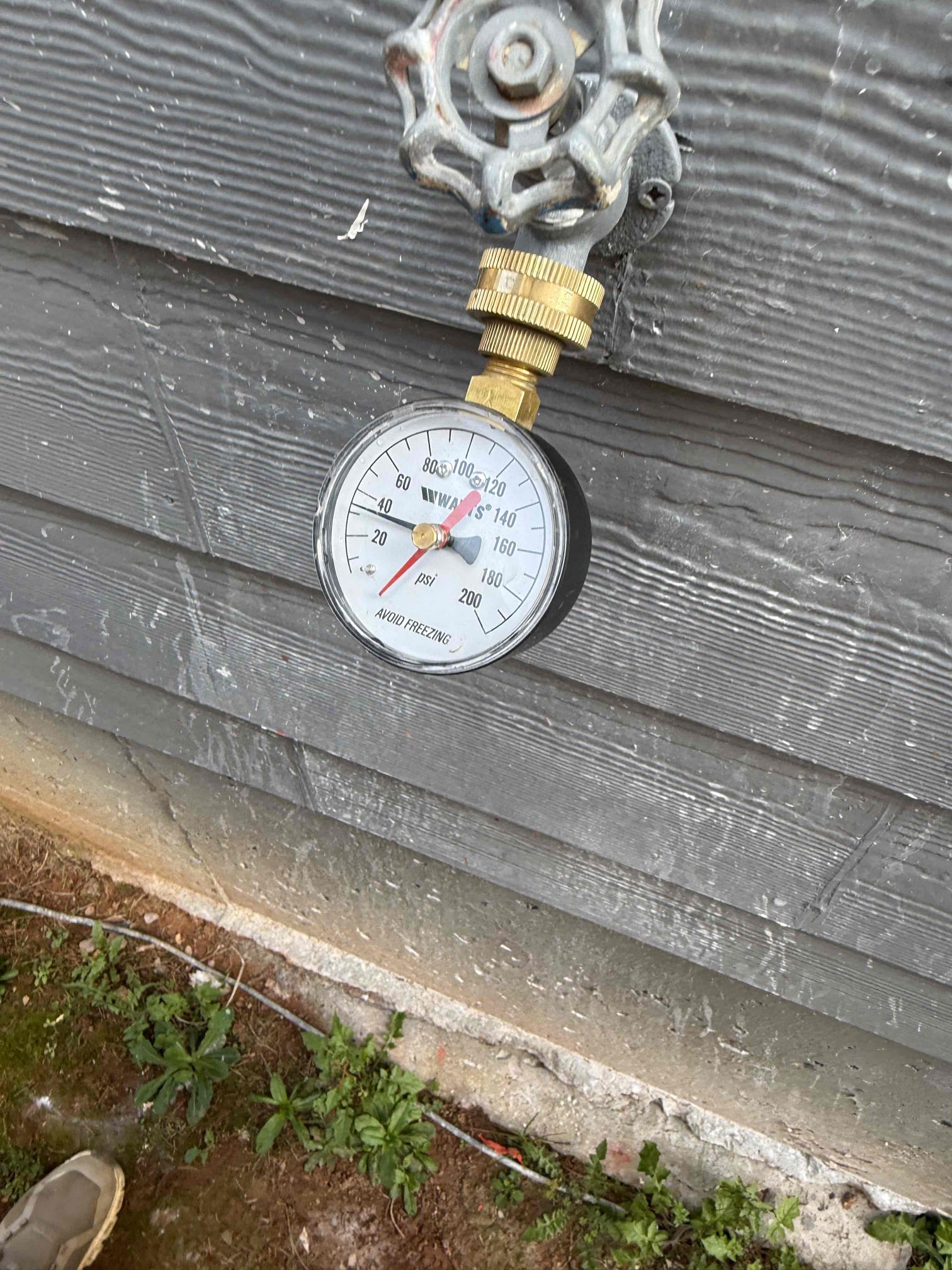 Water leak in yard upon arrival. Customer stated he shut the water off to the whole house and the meter was still spinning. After isolating the water to just the front yard found no water coming out of the ground. I dug up at the meter and found a blue poly line. Informed customer we could replace the entire line. Gave customer estimate, customer declined 