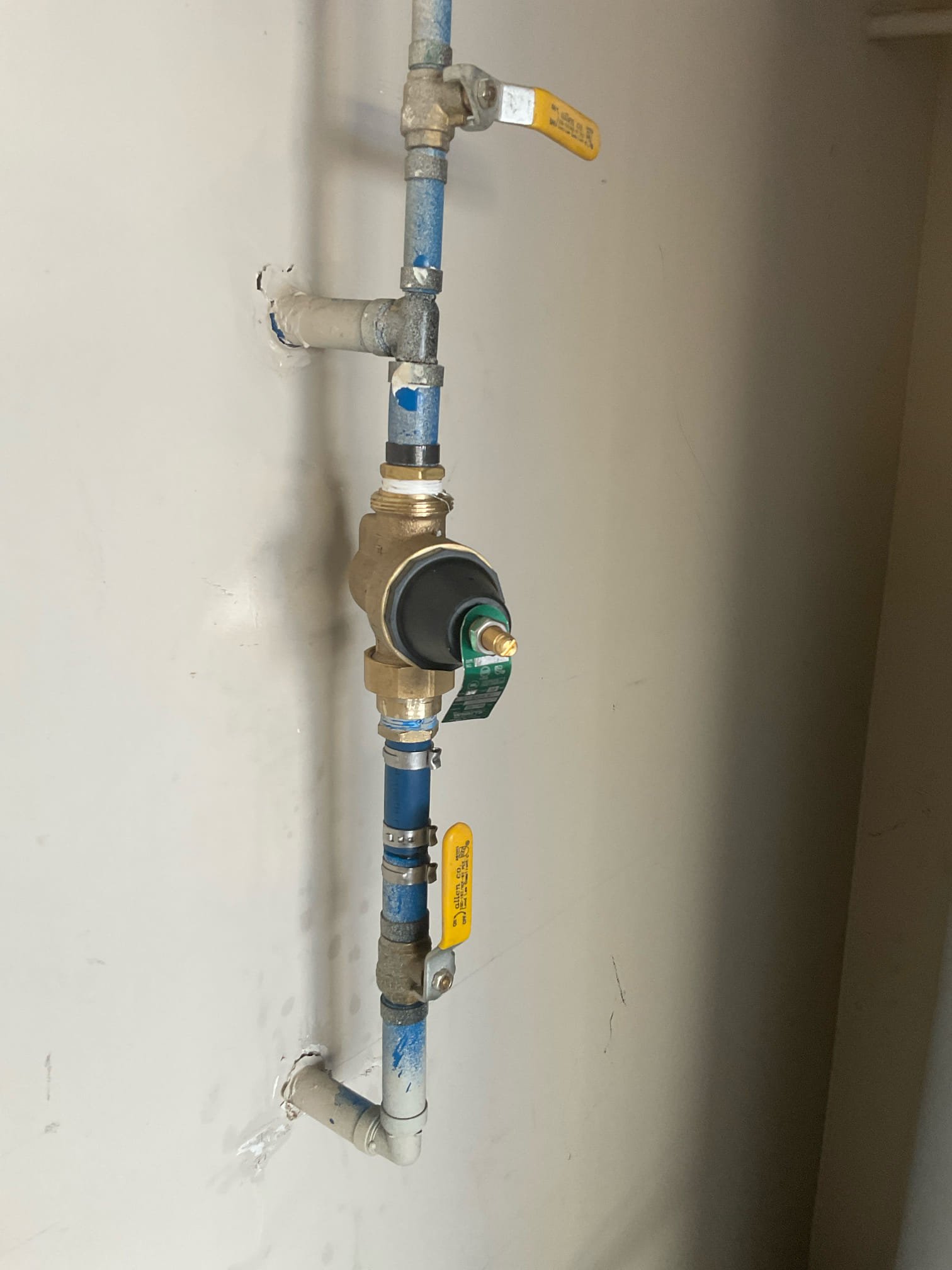 We checked water pressure in the house , and tested is at 65 psi at present time , pressure was at 140 psi before pressure reducing valve replaced, now pressure is within safe range between 40-80 psi , 