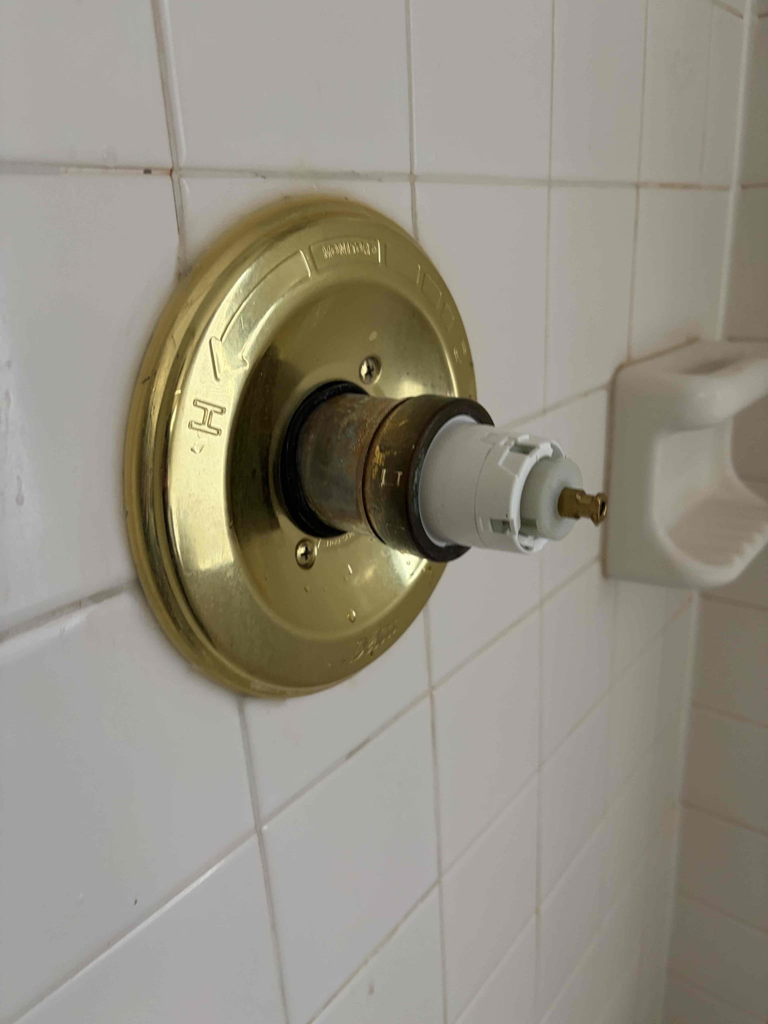 Shower diverter replacement 

What is CUSTOMER? They were experiencing low water pressure coming out of the showerhead in the master bathroom shower and the handle was also leaking so therefore, I recommended to replace the shower cartridge on the inside of the shower. It took about the handle, took apart the trim plate and remove the old bonnet nut and then wiggled out the cartridge put grease all in the shower body valve to ensure proper fitment. In addition to that make sure everything was nice and tight install the new blue cartridge the prior one the O-rings on the inside were getting stuck with inside so there should be no issues with that moving forward Once installed took a video showing that is no longer leaking from the handle and more importantly the water pressure is back to normal . Had to locate the water meter to turn off the water to the home. It is next to the utility box out in the front yard. No leak after installation.