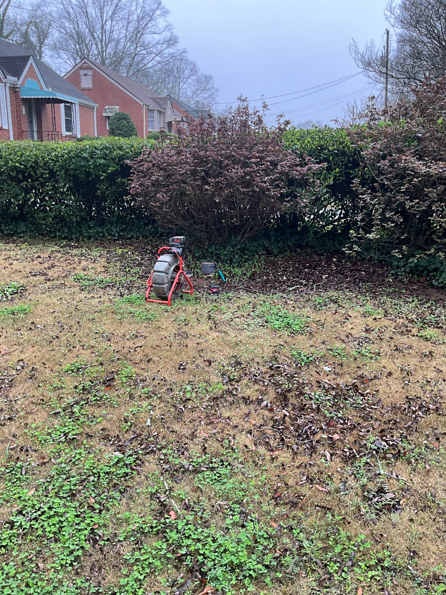 Call for sewer reclining estimate.

Arrived and met with Ms. Andrea.

Andrea states that she recently closed on the home and was informed that the sewer line is only partially replaced, leaving about half of the main as old terracotta pipes. Additionally, she had a few minor issues to check inside the home. 

I performed a camera inspection to check the pipes and found the following:
Home in crawlspace has been mostly repiped, sewer and water. PVC main comes out of crawlspace next to front door (right side as seen from street). There is a 4 inch clean out. Halfway through the yard, towards the property line there is a six inch pvc clean out. Due to root intrusion I can’t determine how far the pvc goes after the six inch clean out. From that clean out there are root intrusions at almost every joint. Trees, power lines, and the road are all limiting factors on replacing the line. I believe re lining is by far the best choice.

Additionally, I checked the pressure on the home and found it