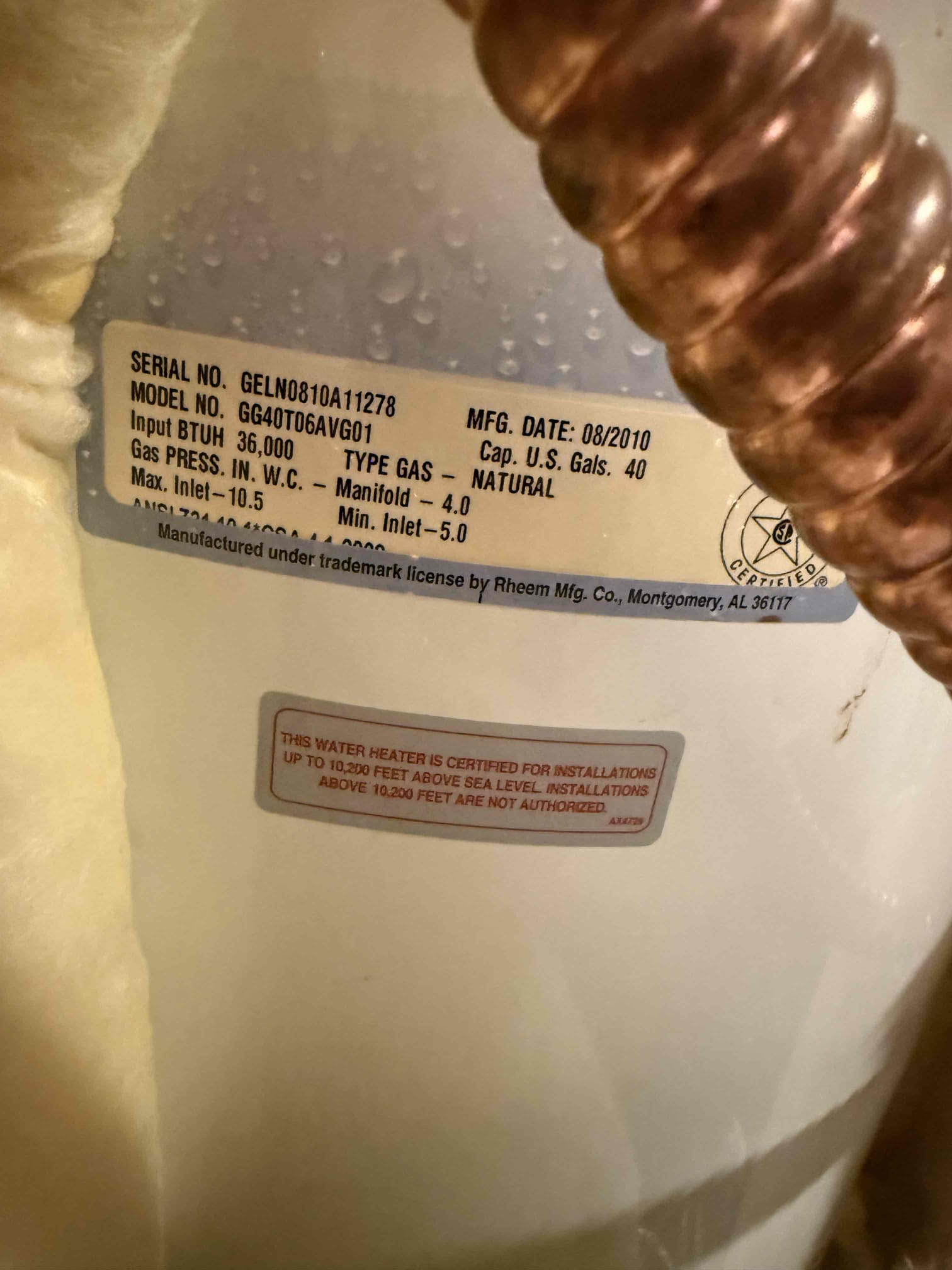 Left customer with options to replace tank or tankless water heater.