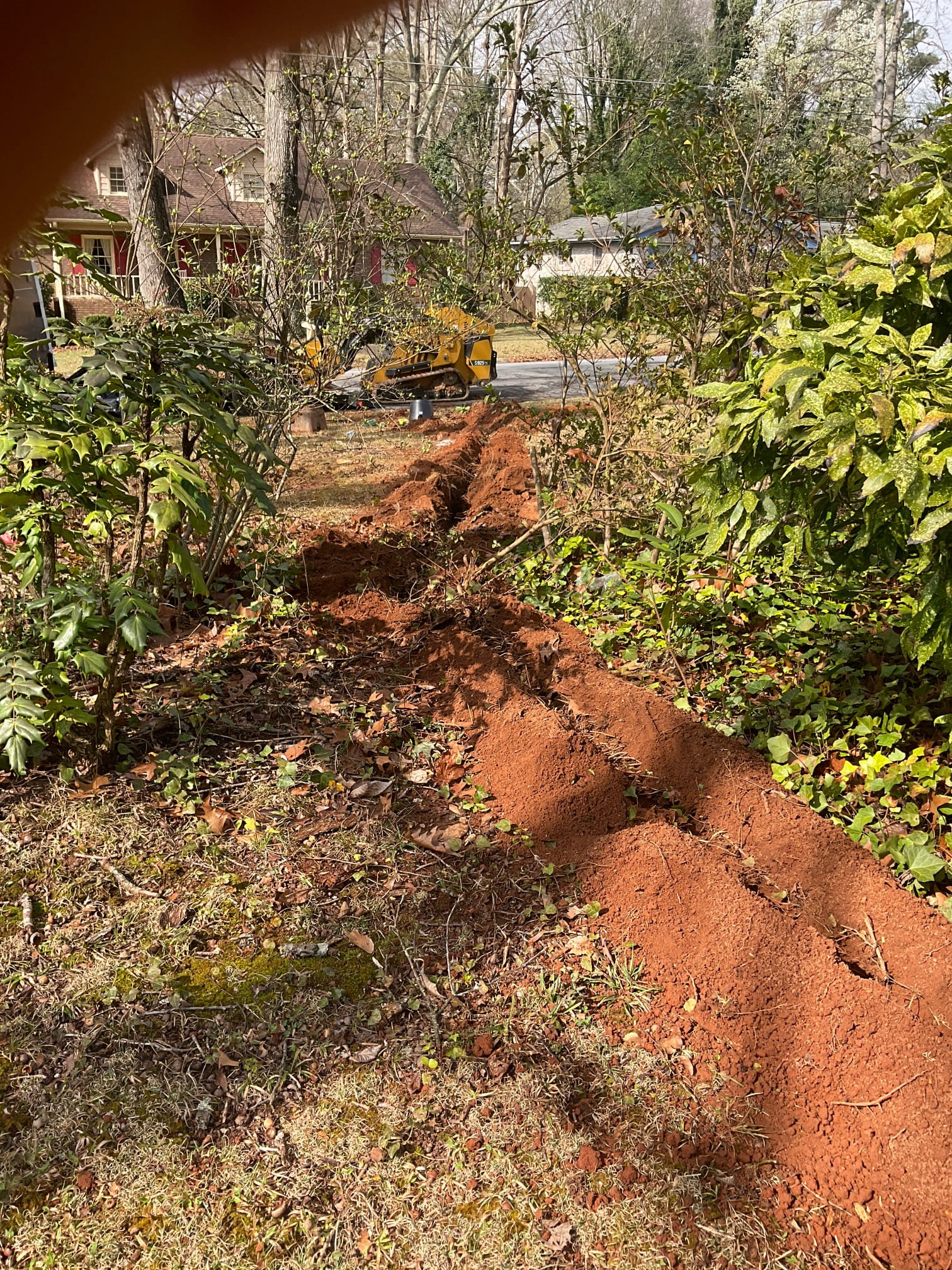 Replaced old galvanize water service line from water meter to crawl space , we trenched with Vermeer trencher and installed 1” black poly line to crawl space and connected to existing 3/4 “ copper pipe , we add a shut off valve with access box next to water meter. 