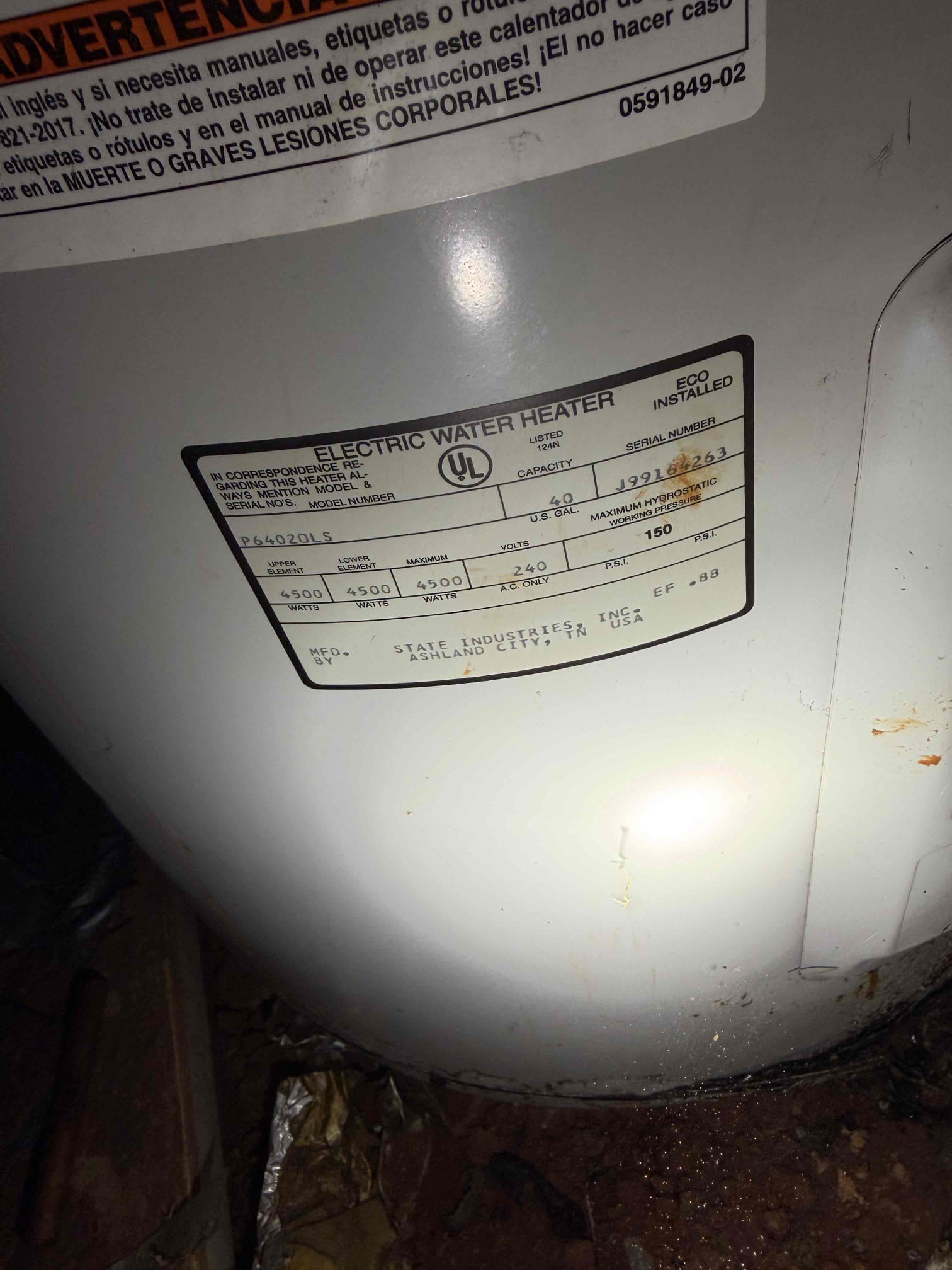 Love quote for new 40 gallon lowboy electric