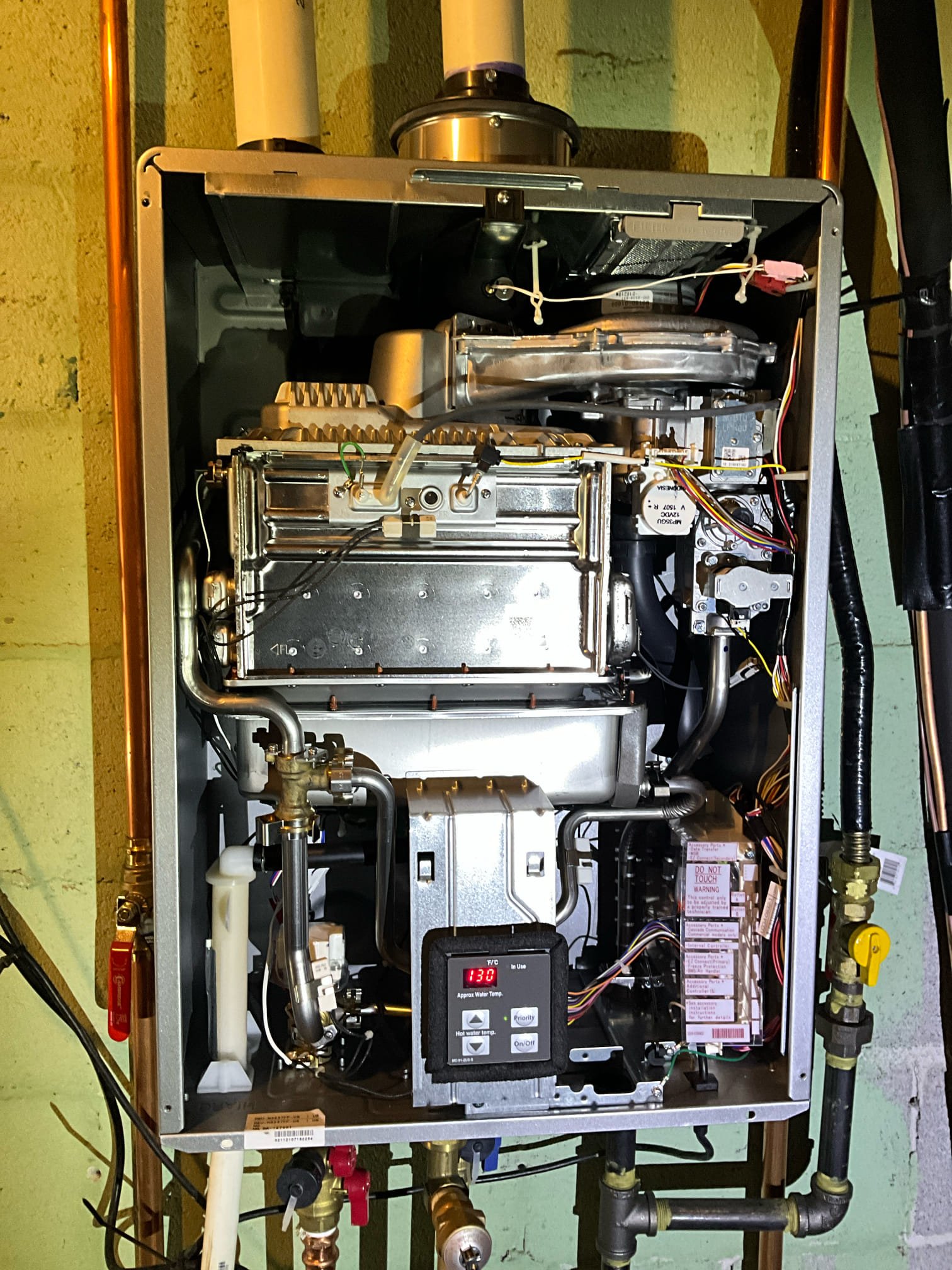 Flushed customers tankless water heater. Noted a code 63. Customers particular model doesn’t have a recirculation pump and code 63 is for the recirculation pump. Checked parameters and found the unit had the incorrect parameters set up. Changed the parameters and cleared the code. 