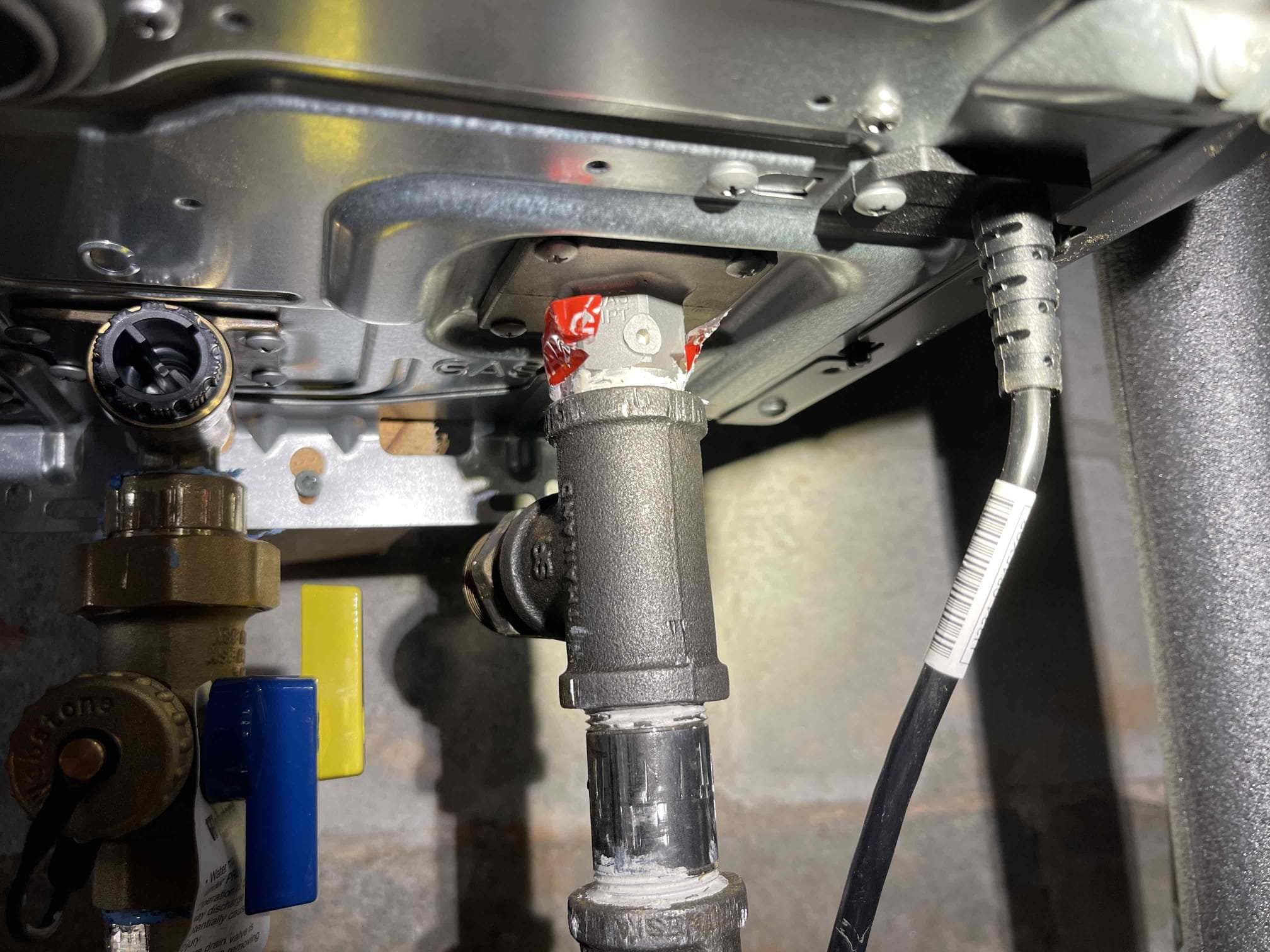 Replaced concentric tankless rinnai in crawlspace with the updated model. Cut out the underground PRV outside the crawlspace, and replaced the PRV inside the crawlspace. Set water pressure to 68 psi. This did improve the customers issue with low water pressure inside the home. Confirmed new unit was working correctly and leak free. Had customer feel the hot water at the kitchen and the master bathroom shower to verify the temperature was in a desirable range. No further issue at this time. 