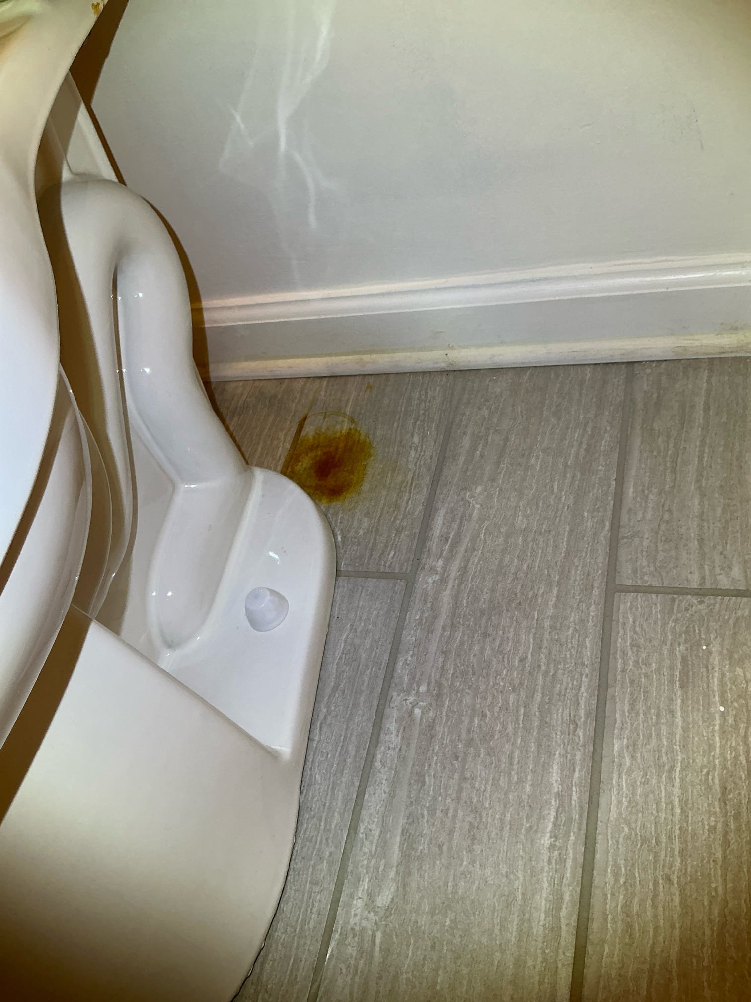 Client called us out due to the main floor bathroom toilet dripping on the back from tank to bowl bolts. Client is selling the place. It was decided best to replace the toilet with new American standard customer purchased and we picked up. Removed the old toilet inspected flange, all good. Sat new toilet after putting together and tested. No leaks or issues. Put shim at the back, then caulked around the base, leaving back 1/3 open so if the toilet leaks in the future it will come out the back and be noticed. 