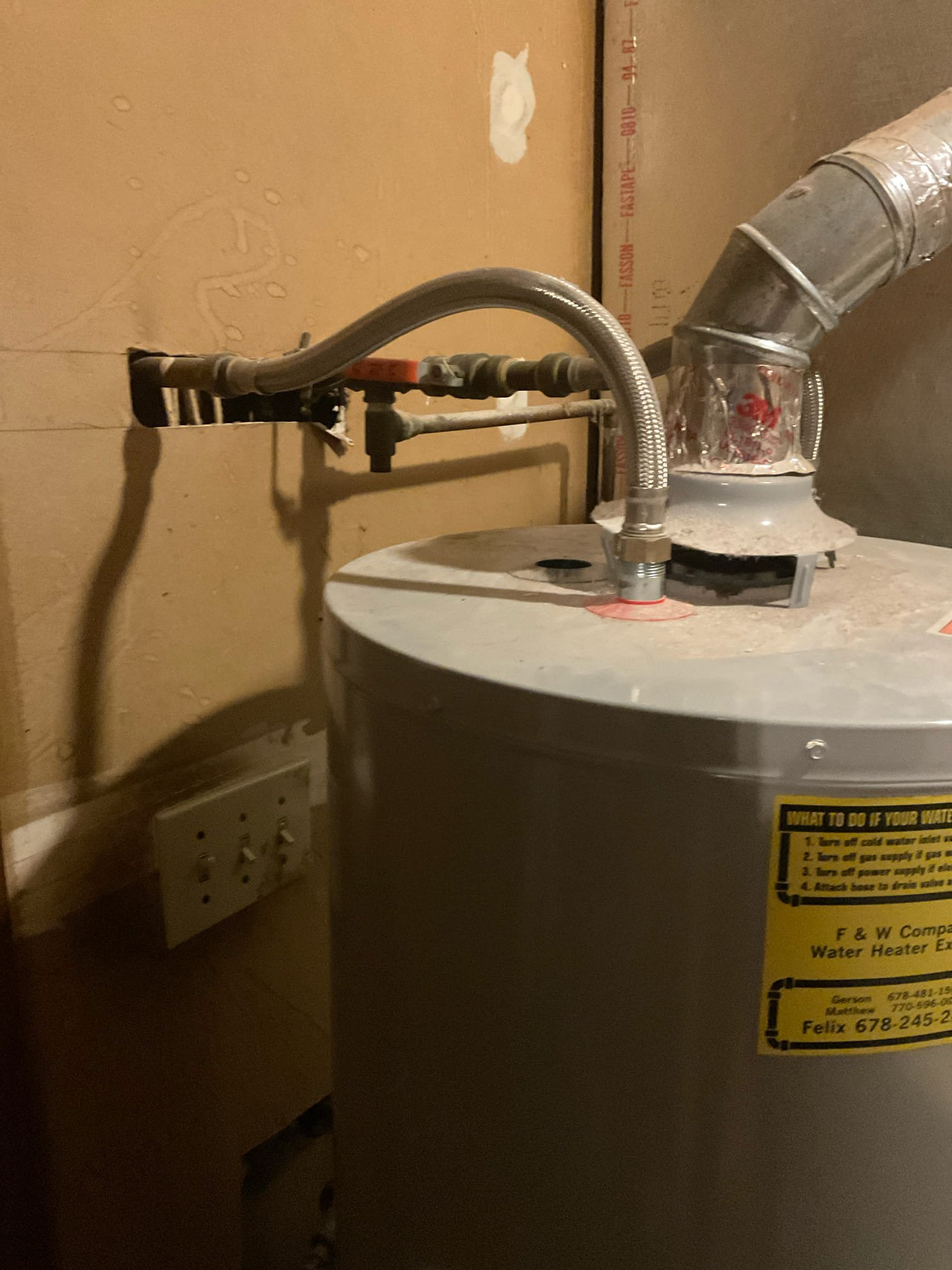 Quoted water heater replacement 