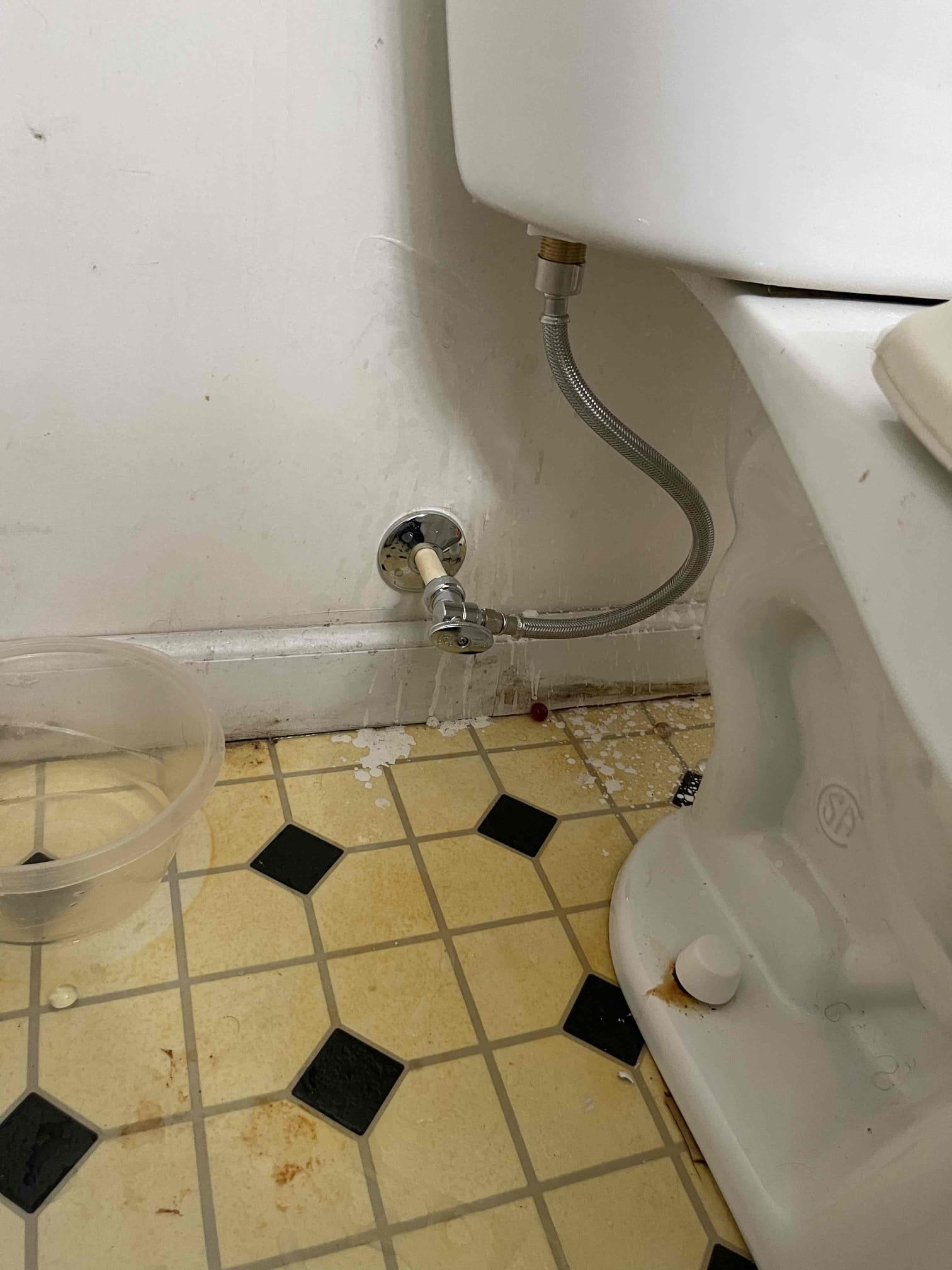 Toilet had a bad fill valve causing the tank to constantly run. Stop valve for the toilet was leaking water out the top and not shutting off the water to the toilet. Replaced the stop valve, supply line, and the fill valve to the toilet. Tested to ensure a leak free install. Water pressure was in the normal range. No further issue at this time. 