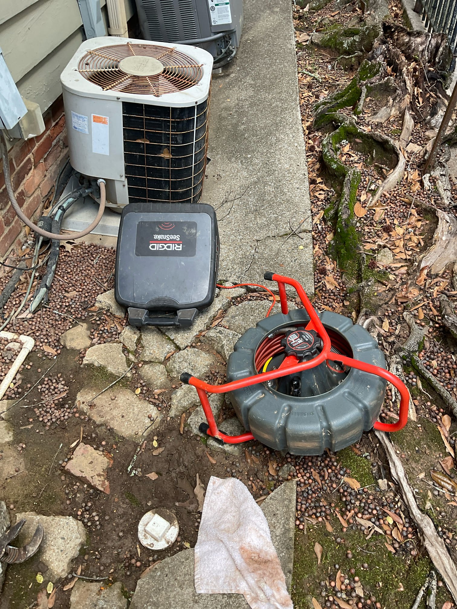 We did camera inspection for the main sewer service from clean out locate in the front of the house to the street , found sewer service line is still old original clay / concrete pipe , pipe is in very good condition and no Any issues at this time . No any repairs or replacement need it at this time . 
Also checked crawl space cast iron pipe leak , provide quote for replacement of remaining cast iron pipe . 