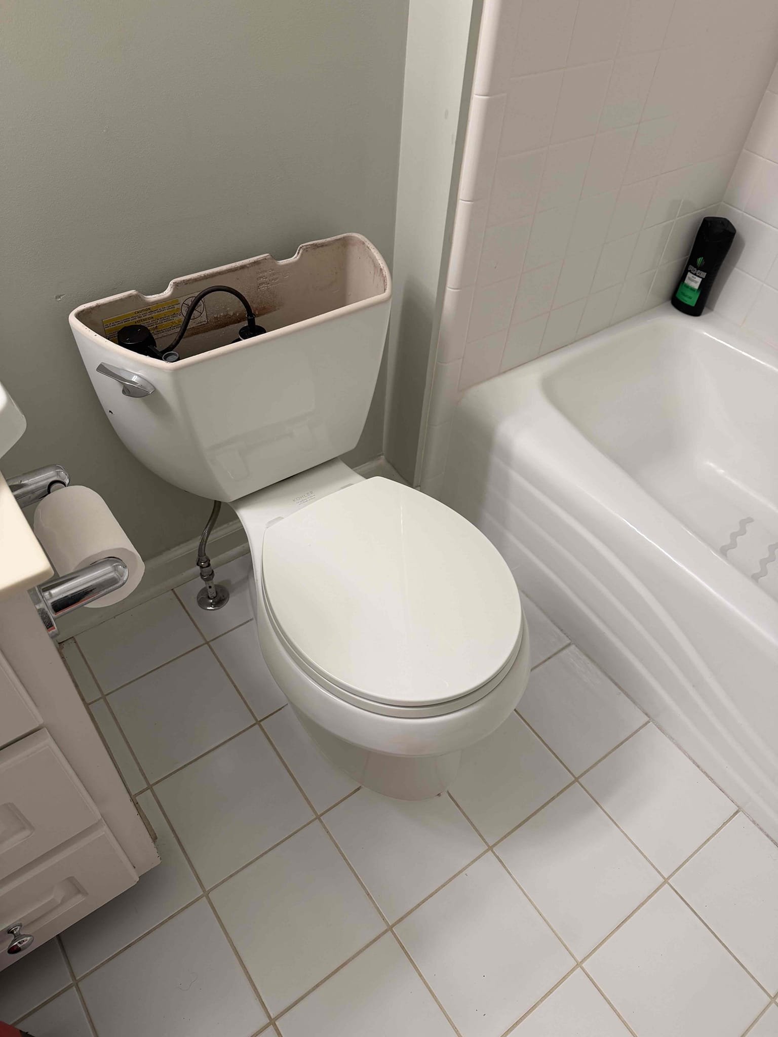 Pull toilet and inspect flange. Reset toilet and test.

If flange is broken and needs to be replaced there will be an additional charge.

Customer stated that toilet upstairs was leaking to ceiling below. Gave customer estimate to pull and reset toilet and customer agreed. Went ahead and pulled toilet and found that flange was sitting too low. Installed a spacer ring. Reset toilet and tested. No leaks were present at this time. Caulk around base of toilet. Cleaned up work area.