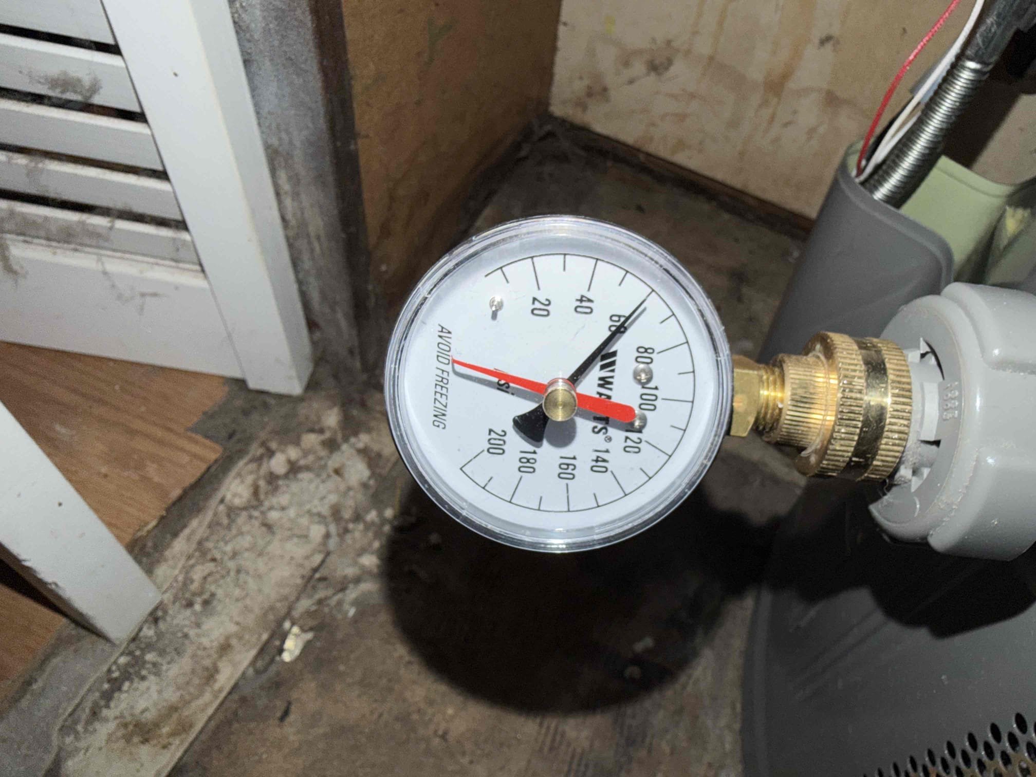 Remove Prv that’s placed in wrong spot and straight. 

If any additional work is needed there will be an additional charge.

Customer stated that front hose spigot had low water pressure. Found a Prv was put in wrong place and also was put in wrong direction. Tested water home pressure before removing Prv and it was at 60 psi. Tested pressure once Prv was removed and pressure tested the same. There is a Prv on main water line where water line comes into home. Also found leak on water heater and recommend to customer to have that fixed. Will send estimate to do so.