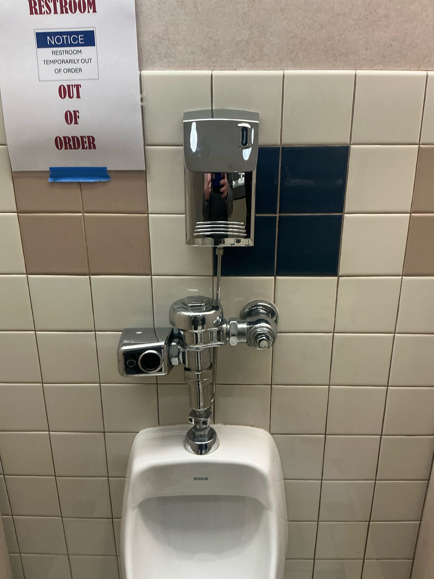 Called out due to a urinal auto flush valve continuously flushing in first floor men’s bathroom by cafeteria. Gave estimate to replace the auto flush valve with new sensor and flush valve. Client would like to get another estimate. 
Charged dispatch fee. 


Bill out. 
