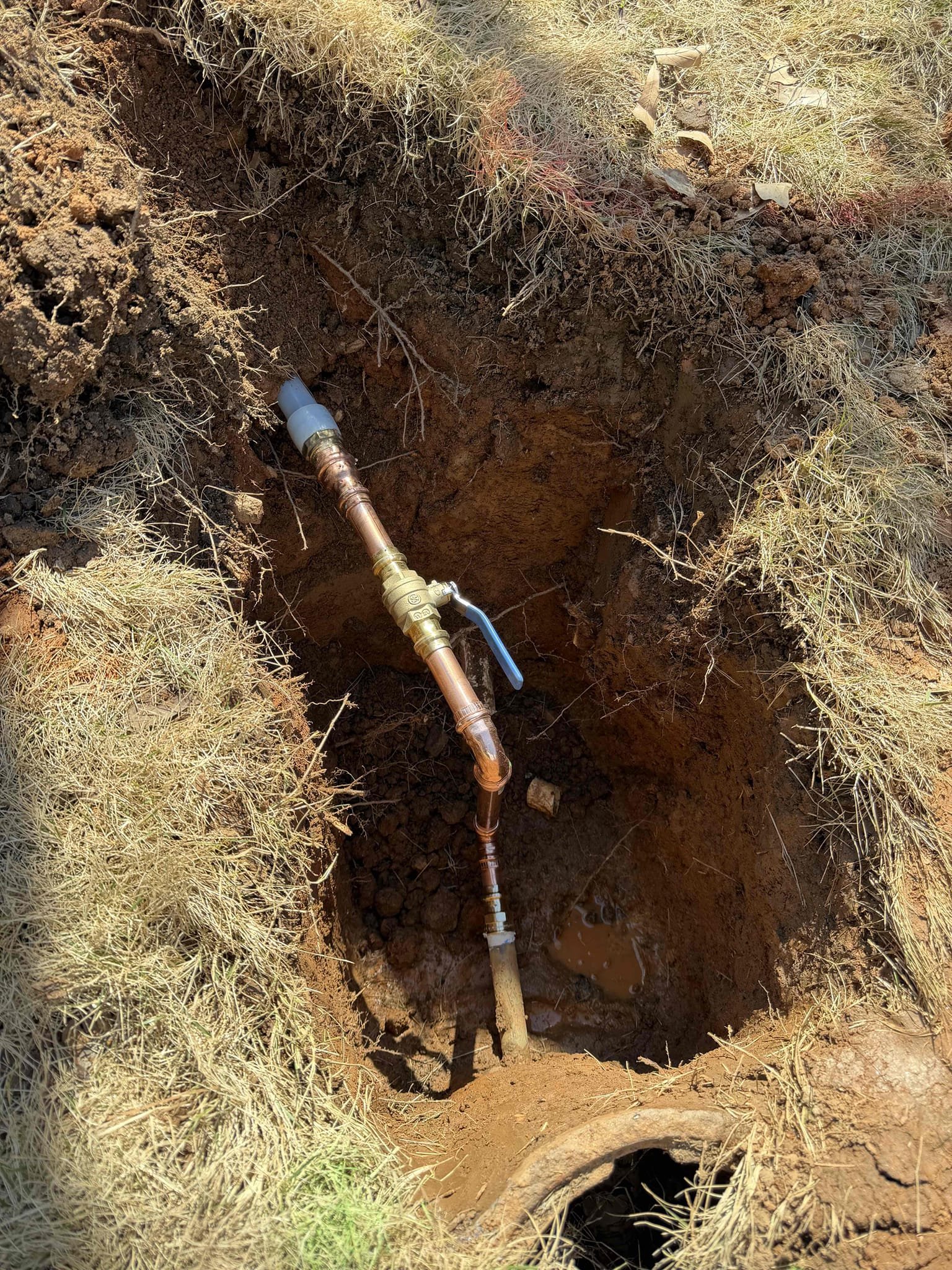 Water service Outdoor installation less than 60 feet in developed length:Installation of a new exterior water service line, up to 60 feet in developed length, extending from the meter or utility connection to the entry point of the building. The project includes careful trench excavation, placement of piping at appropriate depth, secure connections at both ends, and thorough backfilling to protect the line and maintain stability. Materials are selected for durability and long-term performance, and the entire system is installed to ensure reliable water delivery to the building.

Note: If the property has a landscape irrigation line, this service does not include tying it into the main water service line. We can provide this as a separate service for an additional cost.

Warranty: Includes a 5-year parts and labor warranty covering the full water service line installation.


Preformed work mentioned above with no issues everything is tested and complete 