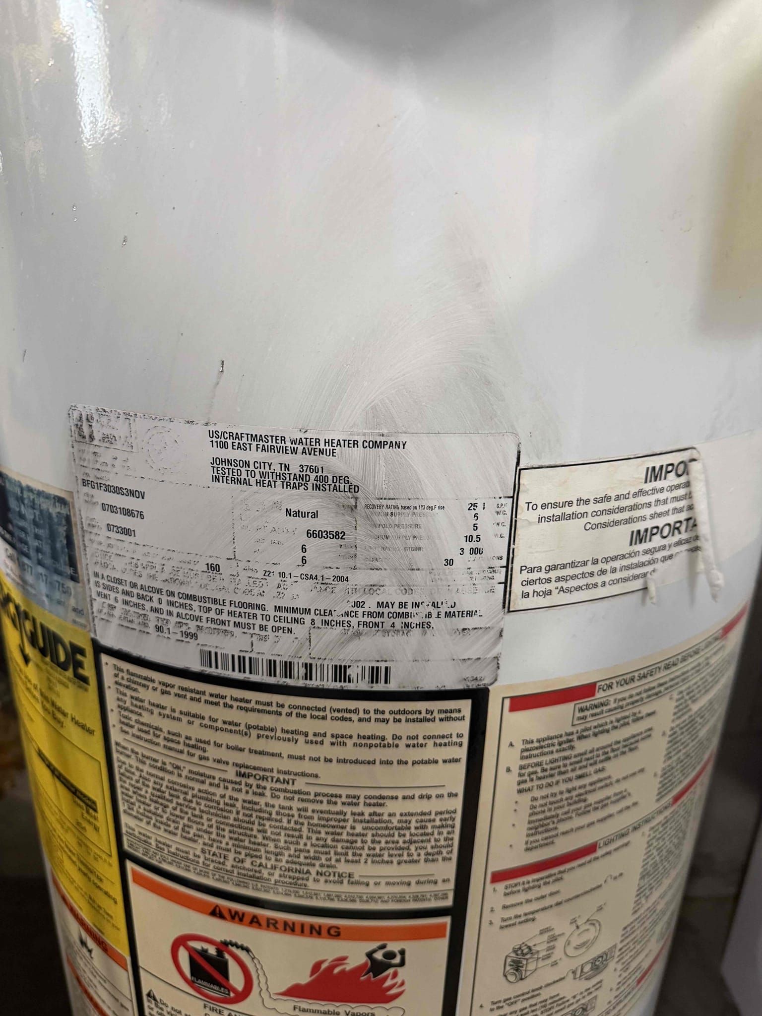 Gave customer estimate to replace galvanized water service with a new PRV and a new water heater.
