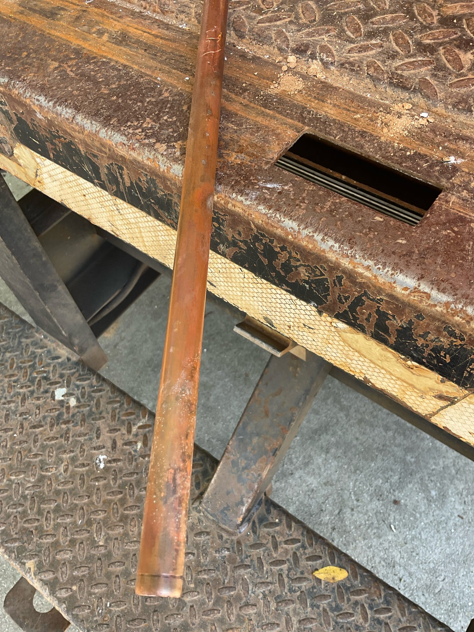 Today problem we have is water on basement floor from kitchen above , we cut drywall behind cooktop , found a pinhole leak  copper water for the pot filler , we replaced 4 feet pipe with add a new shut off valve 
We also noticed loose pot filler faucet , we can’t tell what brand , discussed replacing the pot filler , customer will order and for us come back to install it 