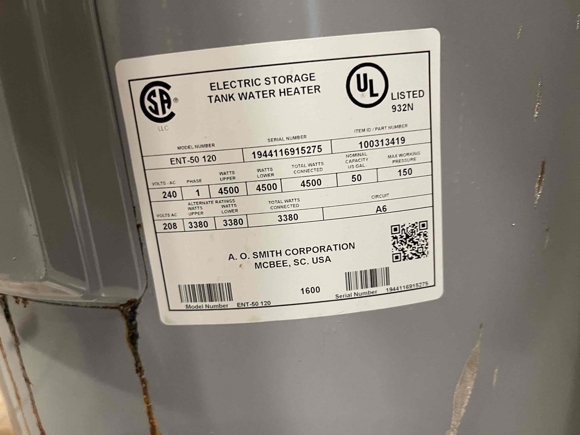 Left multiple quote options for the water heaters. One tank is leaking and tripping the breaker. We closed the valves to the tank.
