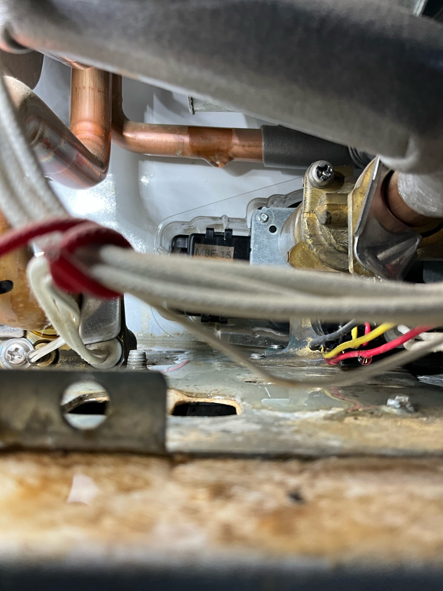 Call to check recent plumbing drain work.

Arrived and met with Nathan. He had concerns after hearing a gurgling noise in a newly installed shower. 

I checked shower and drains and everything looks okay. Drains are clear, sewer has correct fall, and vent is within 8 feet of trap. 

While on site I also found that the tankless water heater has a leaking heat exchanger. We are scheduling to return Thursday to replace the unit. 