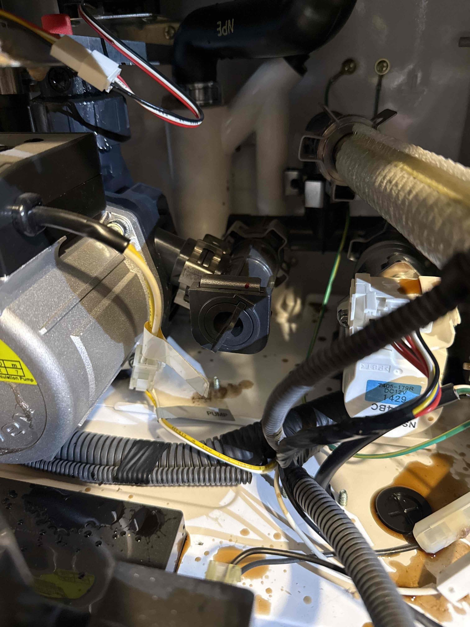 Faucets getting Luke warm upon arrival. Customer stated the faucets will get hot sometimes and other times be cold. After taking cover off of tankless found heat exchanger leaking. Noticed when running fixtures the gpm of hot water would drop almost to 0 and then go back up to 4. Informed customer it would be best to swap the tankless due to the age and the issues. Gave customer estimate, customer approved estimate. Install new navien 240a2 tankless. Turned water and gas back on to check for leaks, found no leaks. Ran all fixtures in the house and they are now all getting hot water with no issues. Water heater is fired up and working properly, no leaks upon departure 