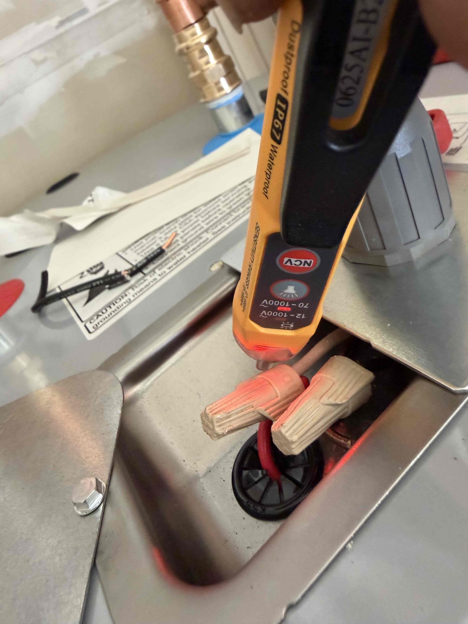 Customer called us out for no hot water, after doing our initial evaluation, we determine that either the elements or the thermostat was bad on heater informed customer that we could fully rebuild unit but unit was to the age of replacement anyway customer agreed on replacement of water heater.



Furnished and installed 50 gallon tall water heater as well as replaced thermal expansion tank our work has thoroughly tested. The power to the heater has been confirmed with photographic evidence.