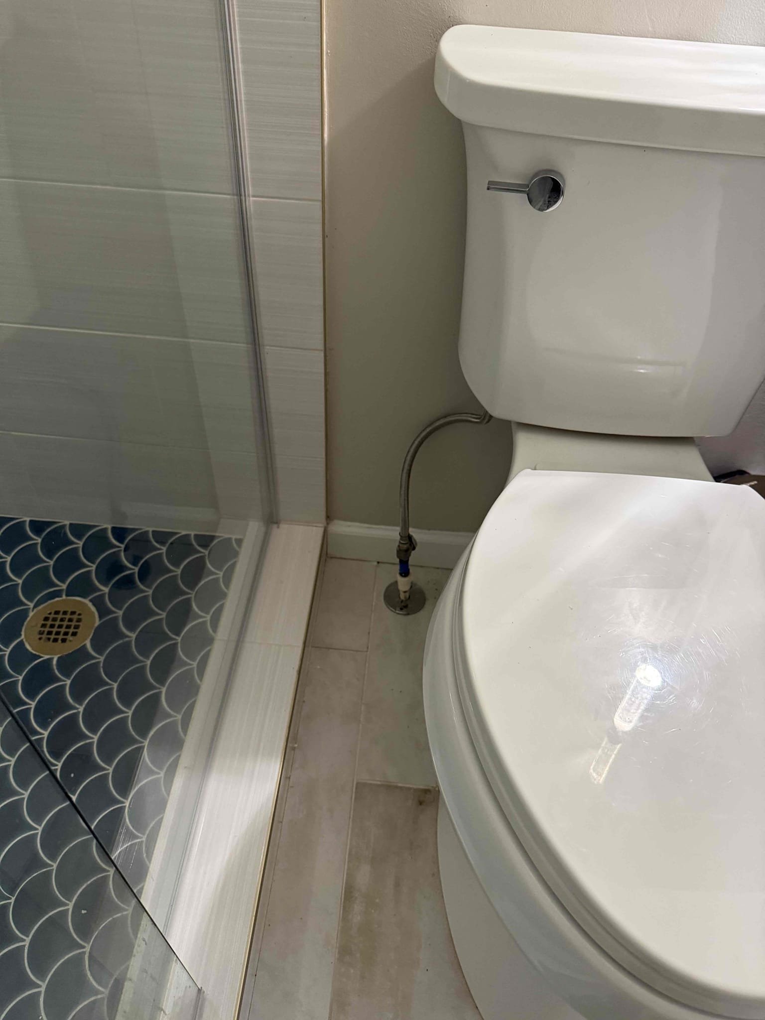 Returned to cut out leaking section of pvc pipe and replace the flange above. Cut out bad section and re stubbed up with a new flange, wax ring, Johnny bolts, and new supply line. Reset toilet and turned water back on, the sewer line no longer has a slow drip and is flowing properly. No leaks upon departure. 